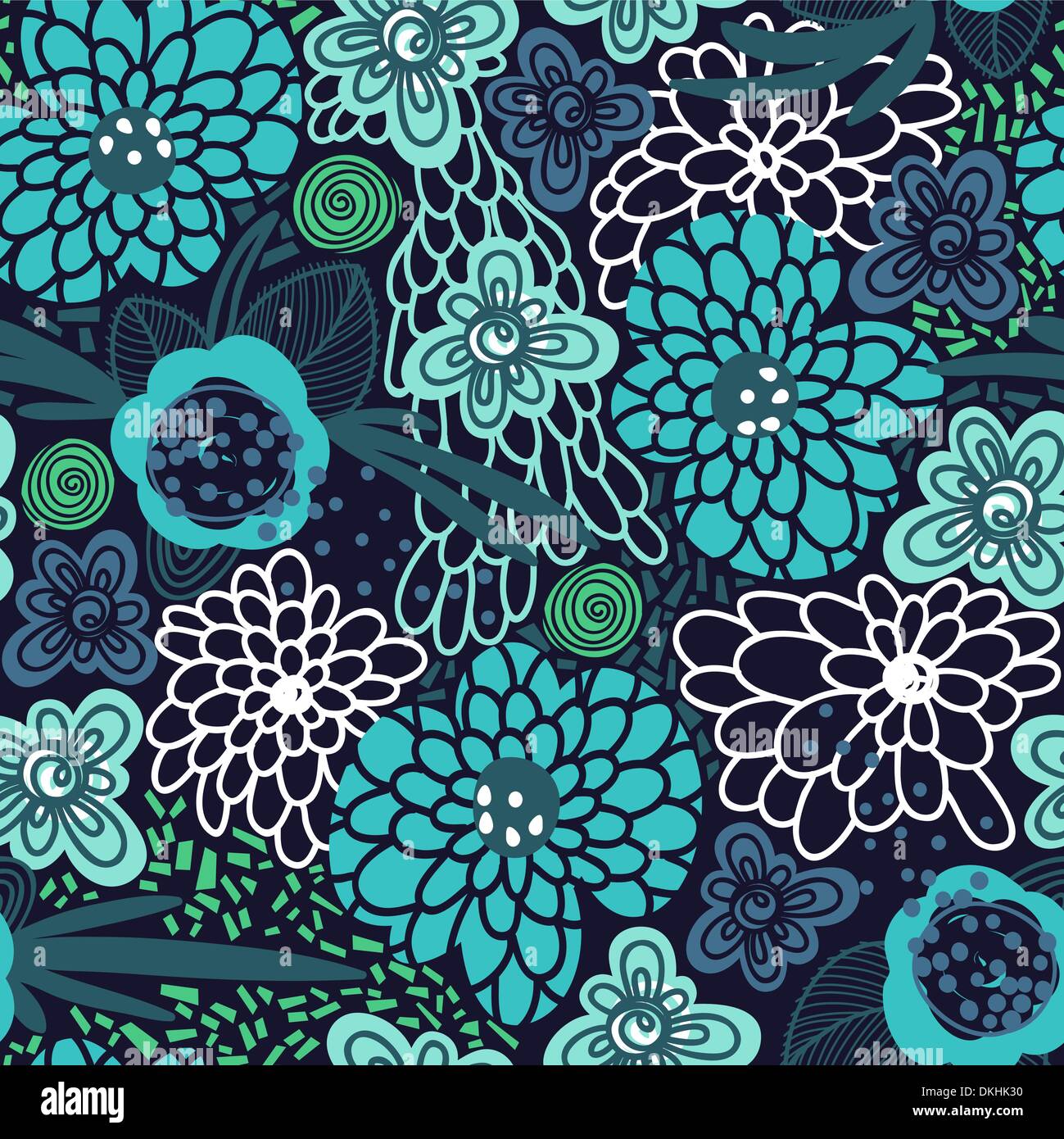 vector floral seamless pattern Stock Vector Image & Art - Alamy