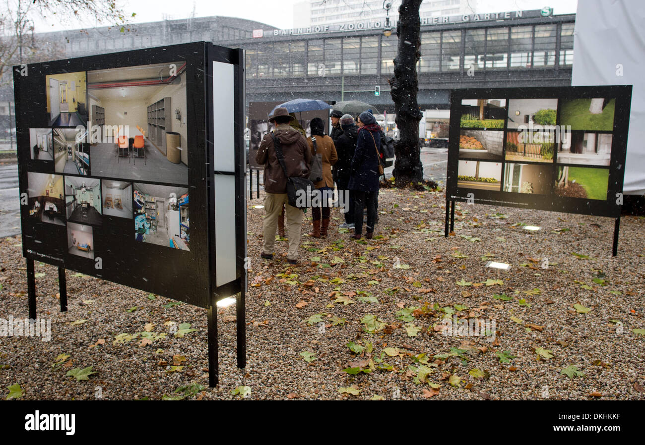 Berlin, Germany. 6th Dec, 2013. Visitors walk through the Open-Air ...
