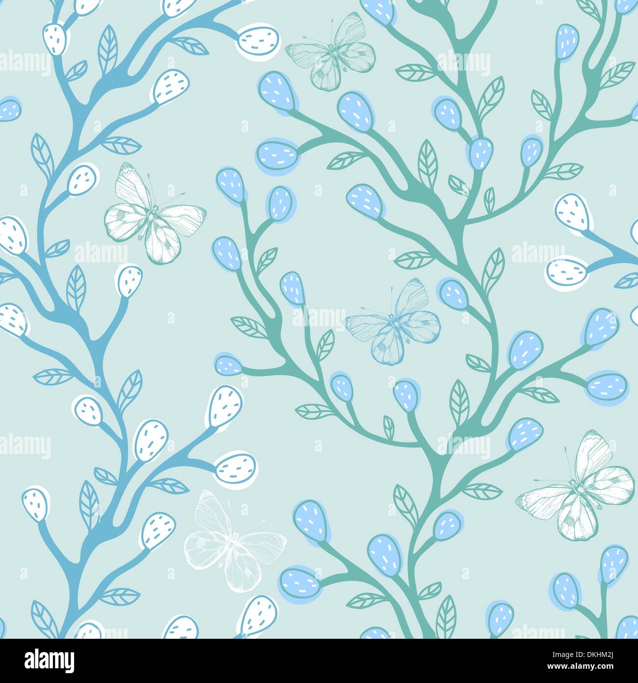 vector floral seamless pattern Stock Vector Image & Art - Alamy