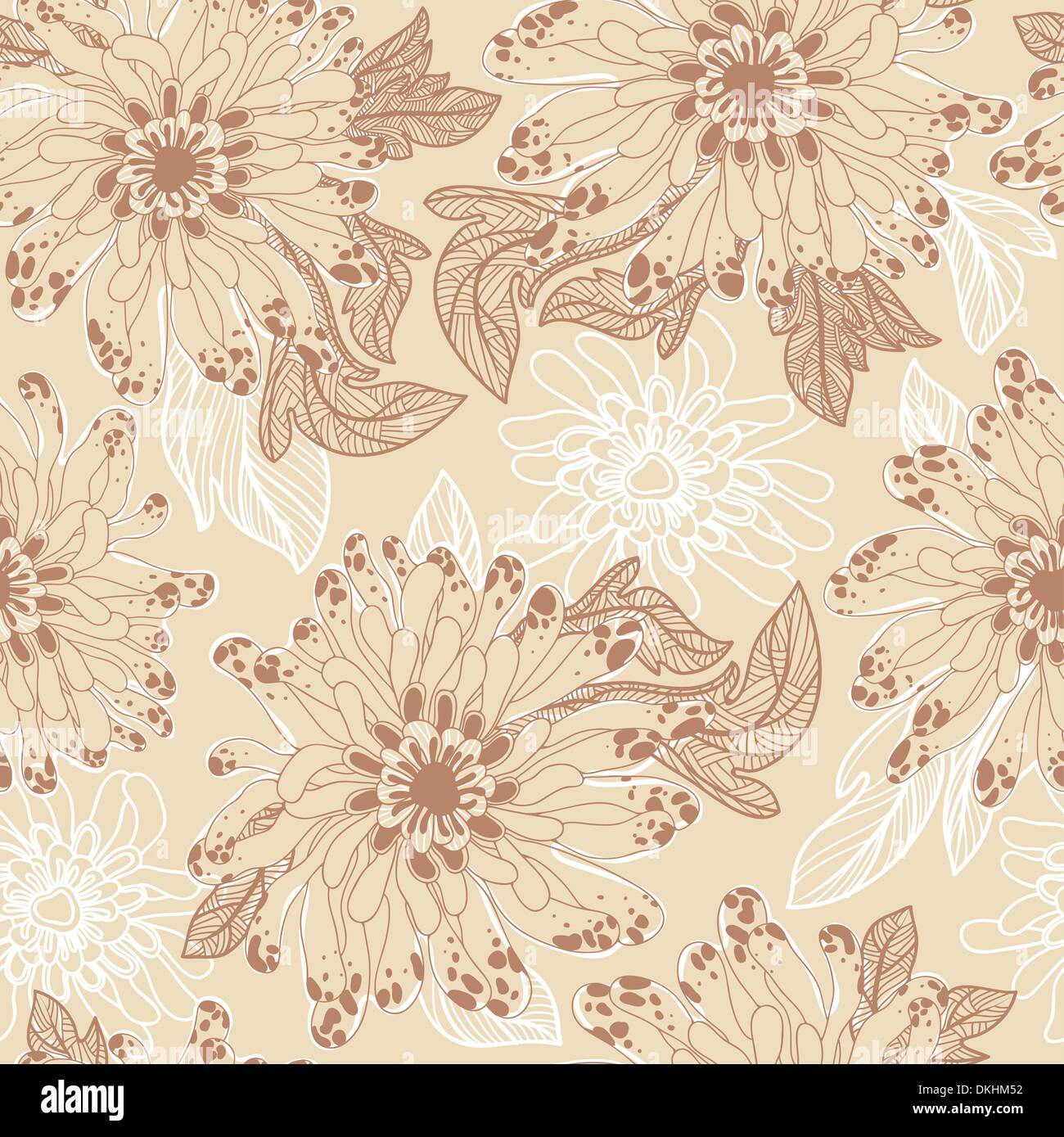 vector floral seamless pattern Stock Vector Image & Art - Alamy