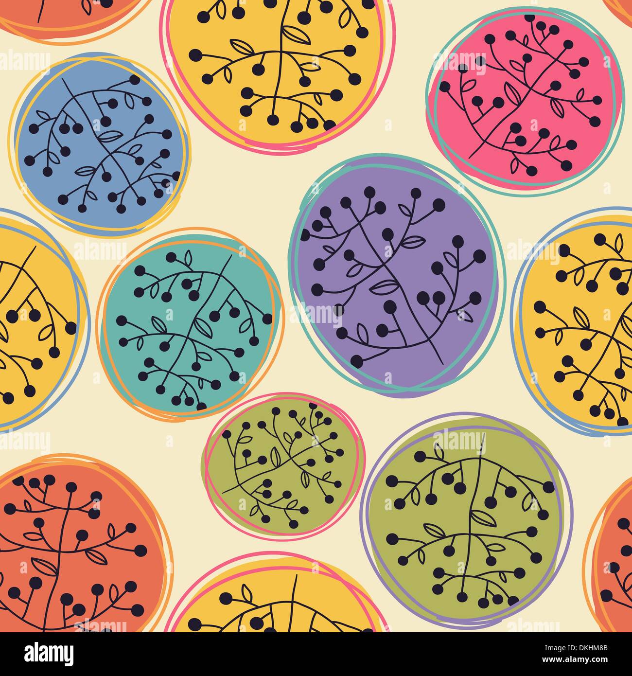 vector floral seamless pattern Stock Vector Image & Art - Alamy