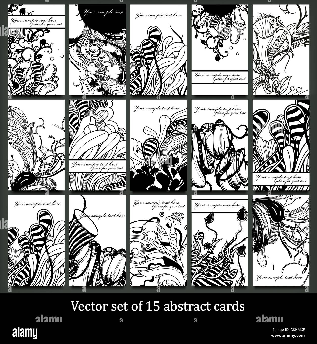 vector collection of abstract floral cards Stock Vector Image & Art - Alamy