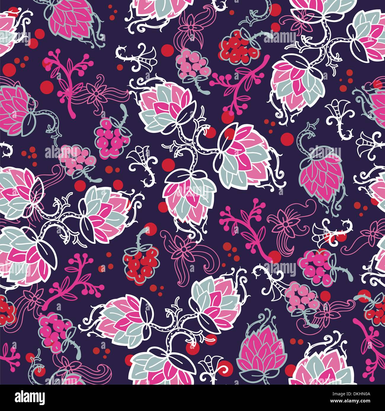 vector floral seamless pattern Stock Vector Image & Art - Alamy