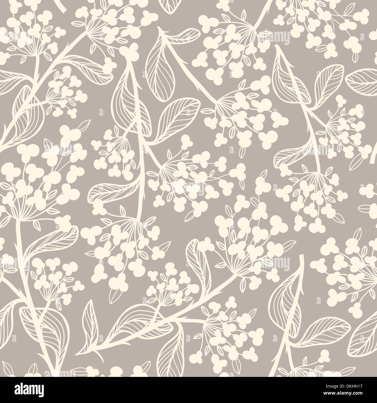 vector floral seamless pattern Stock Vector Image & Art - Alamy