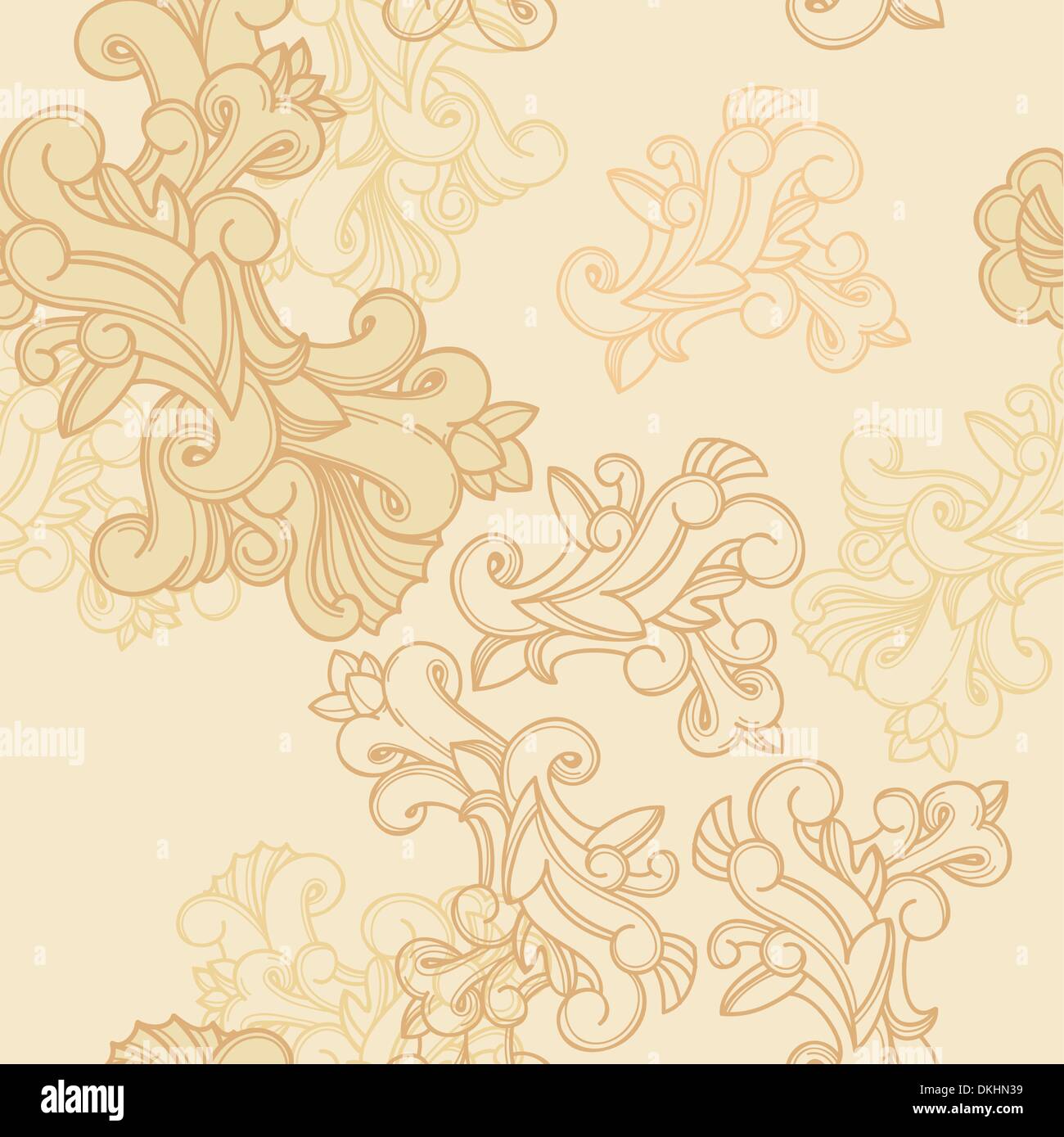 vector floral seamless pattern Stock Vector Image & Art - Alamy