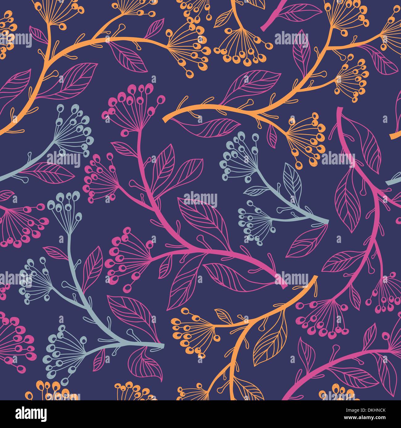 vector floral seamless pattern Stock Vector Image & Art - Alamy