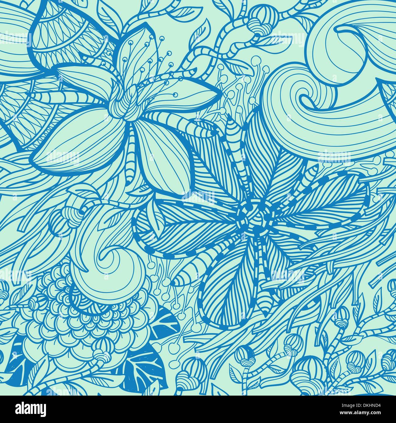 vector floral seamless pattern Stock Vector Image & Art - Alamy