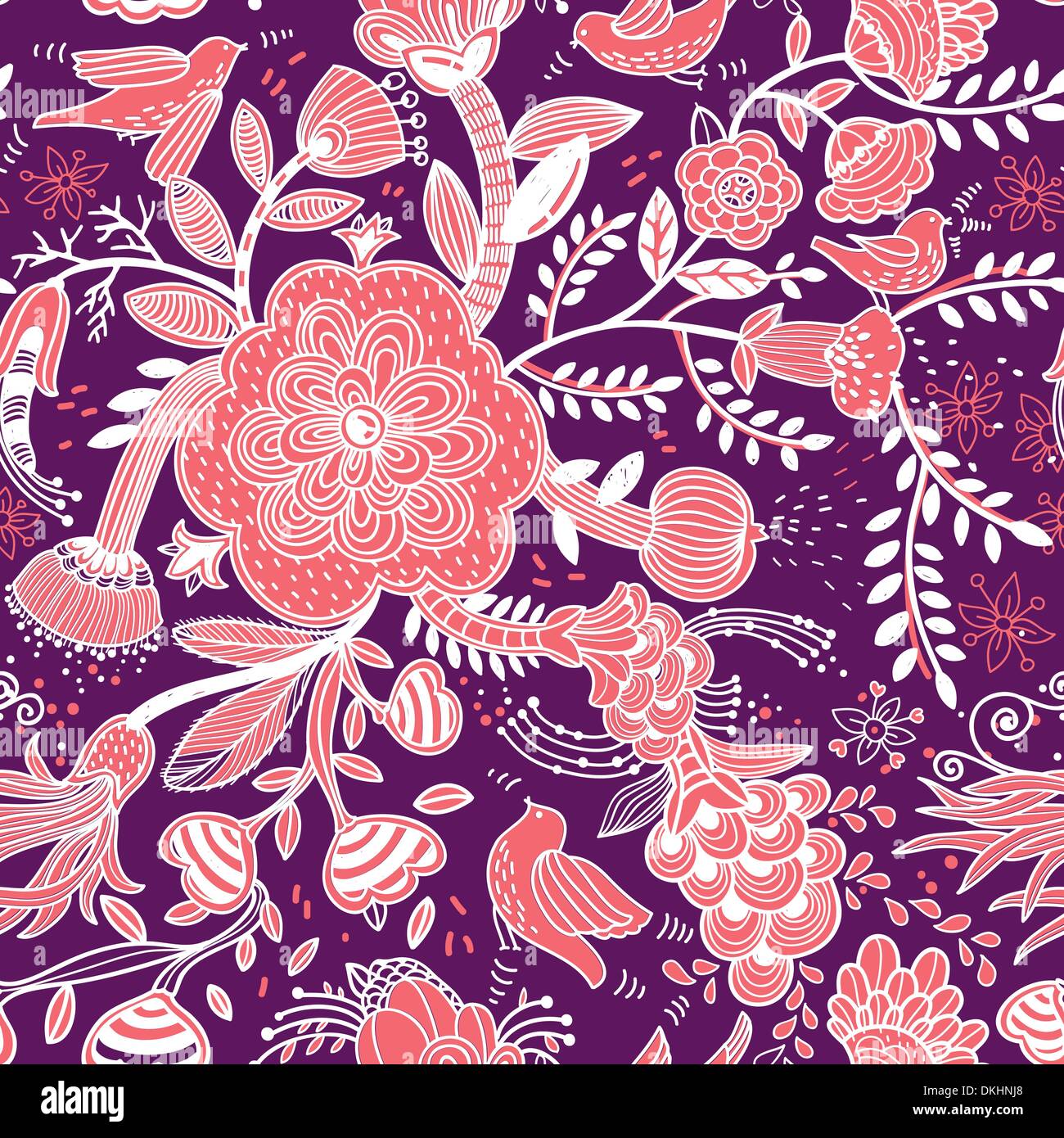 vector floral seamless pattern Stock Vector Image & Art - Alamy