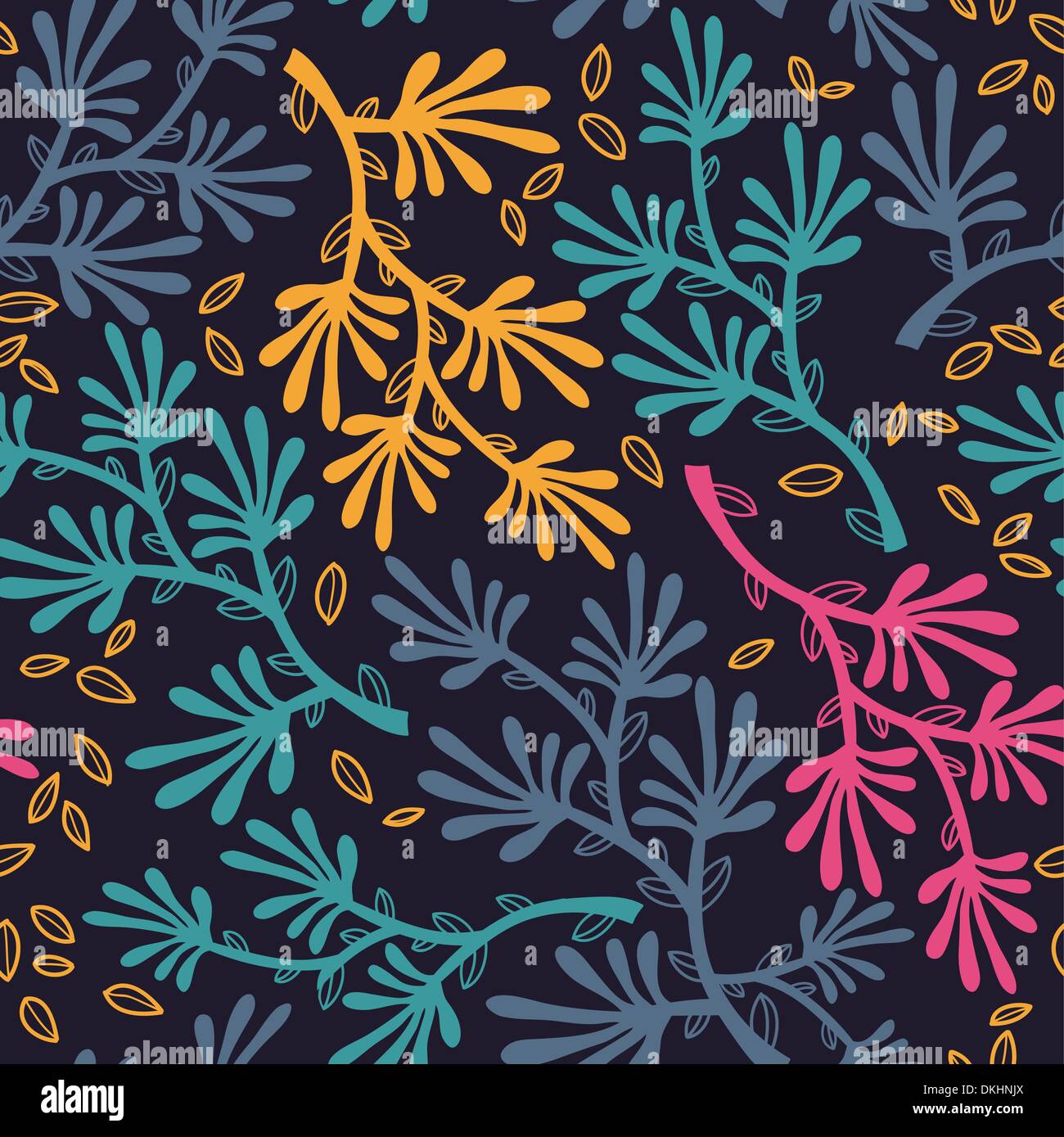 vector floral seamless pattern Stock Vector Image & Art - Alamy