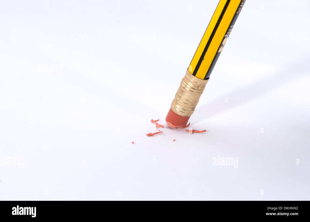 Pencil eraser rubbing out mistake hires stock photography and images