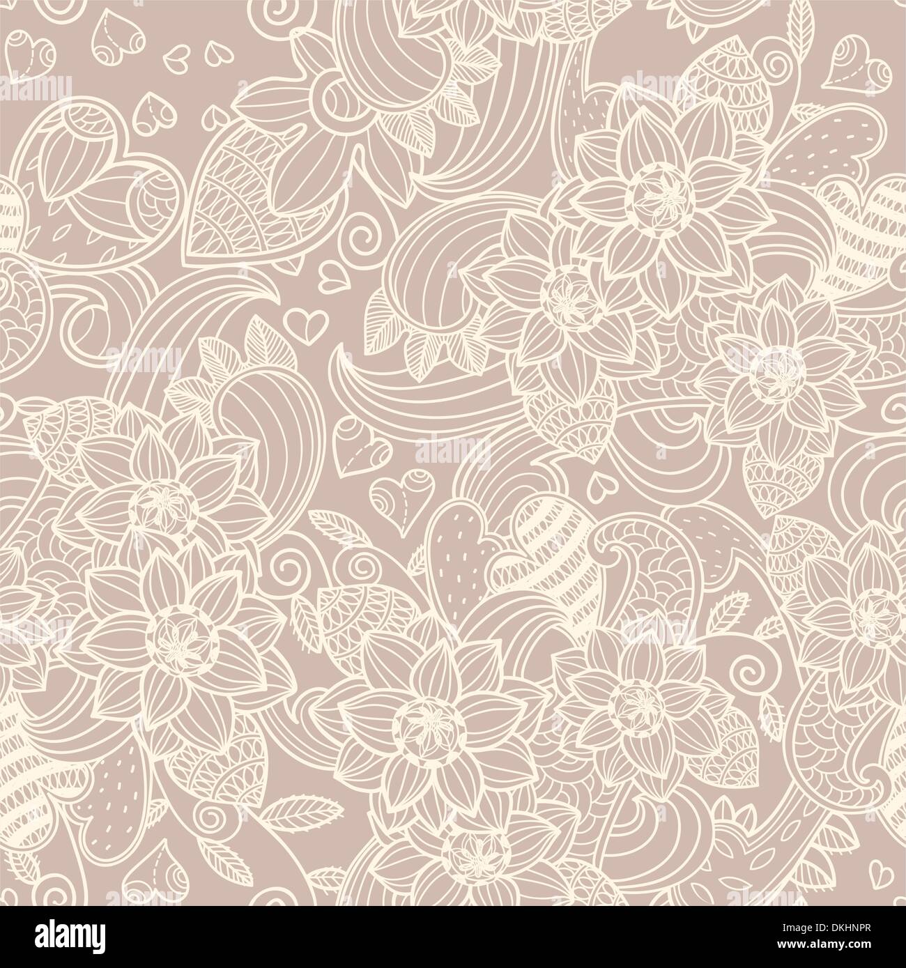 vector floral seamless pattern Stock Vector Image & Art - Alamy