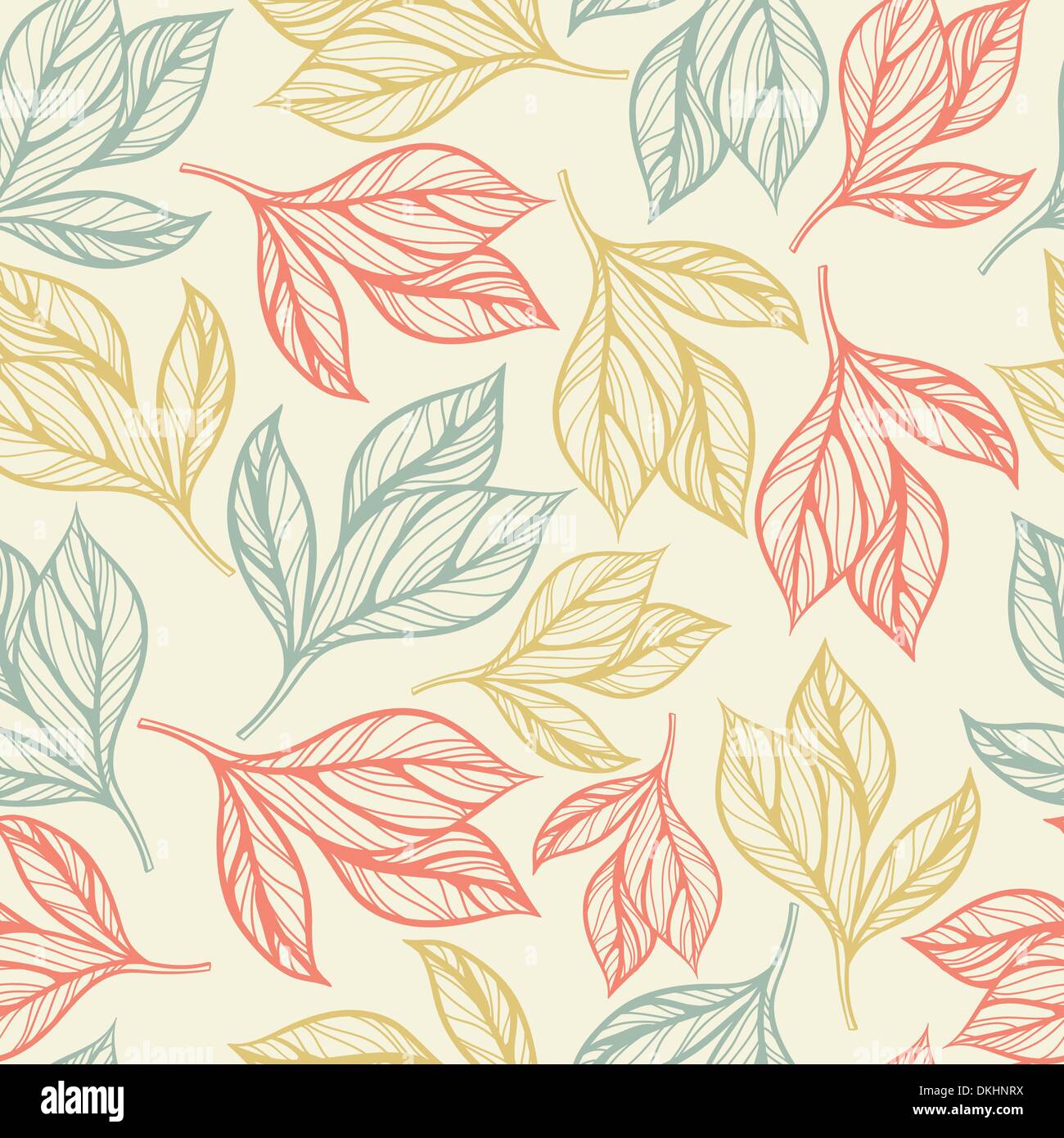 Vector seamless pattern of leaves Stock Vector Image & Art - Alamy