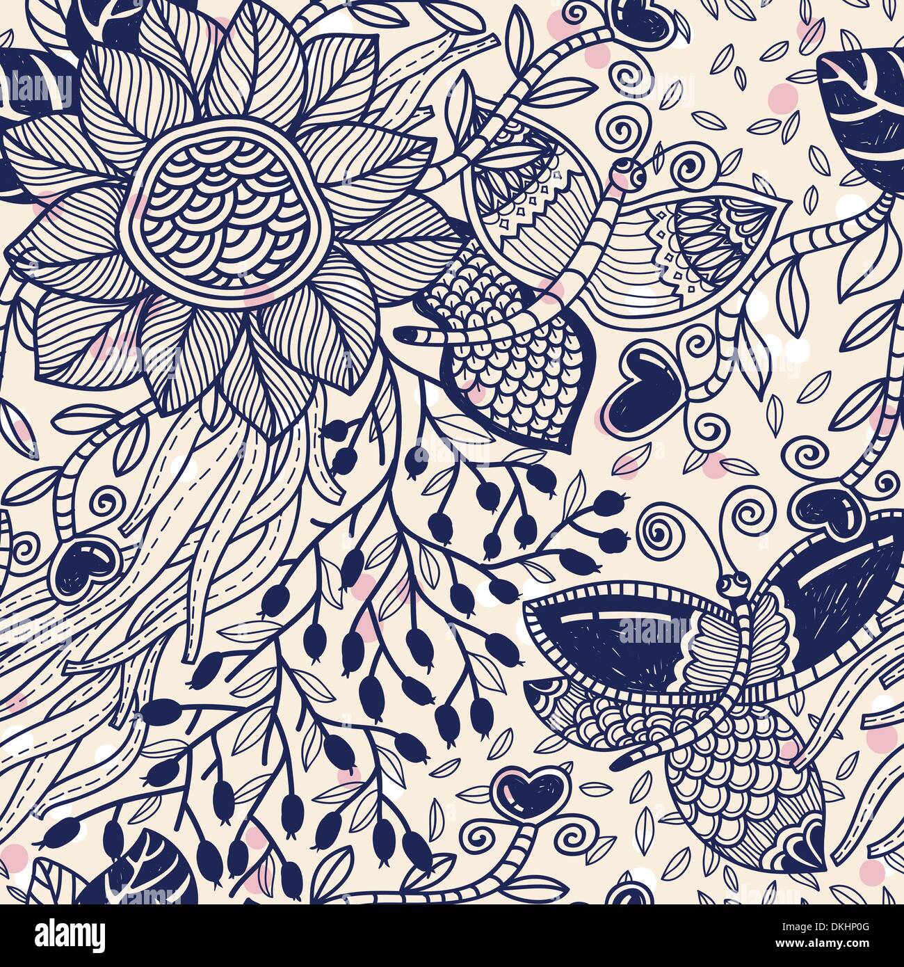 vector floral seamless texture Stock Vector Image & Art - Alamy
