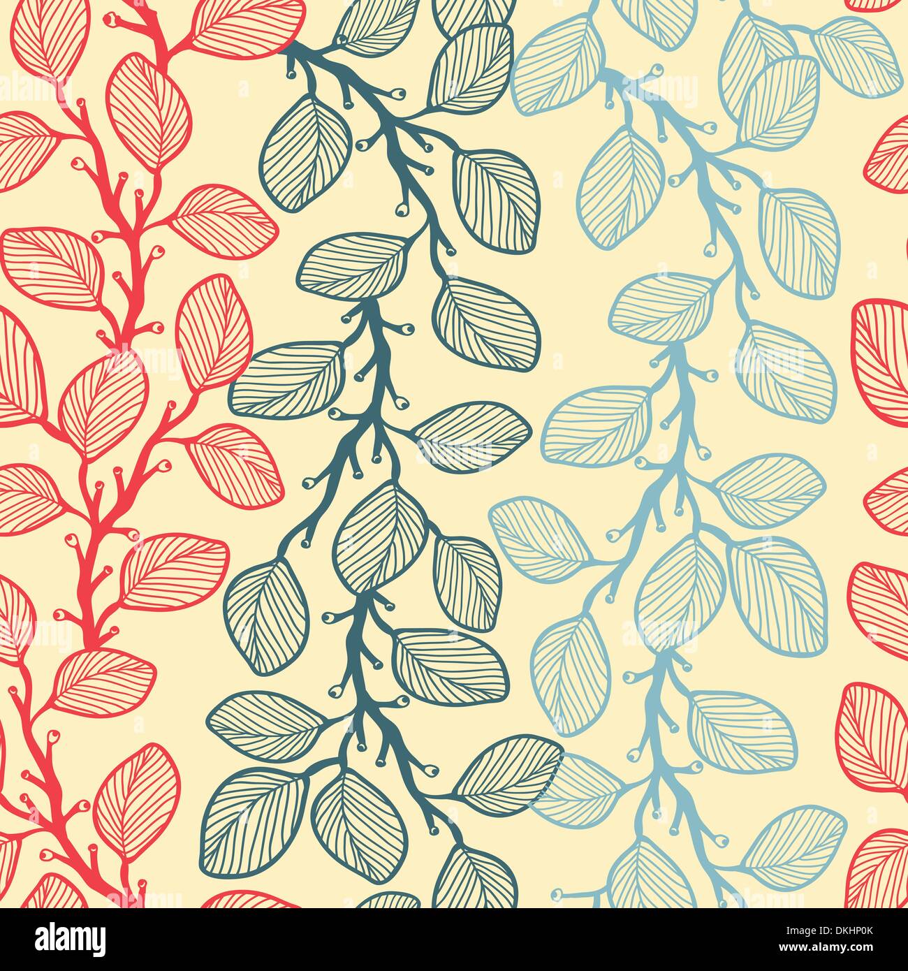 vector floral seamless pattern Stock Vector Image & Art - Alamy