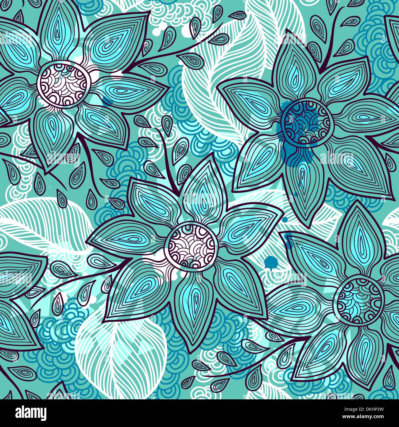 vector floral seamless pattern Stock Vector Image & Art - Alamy