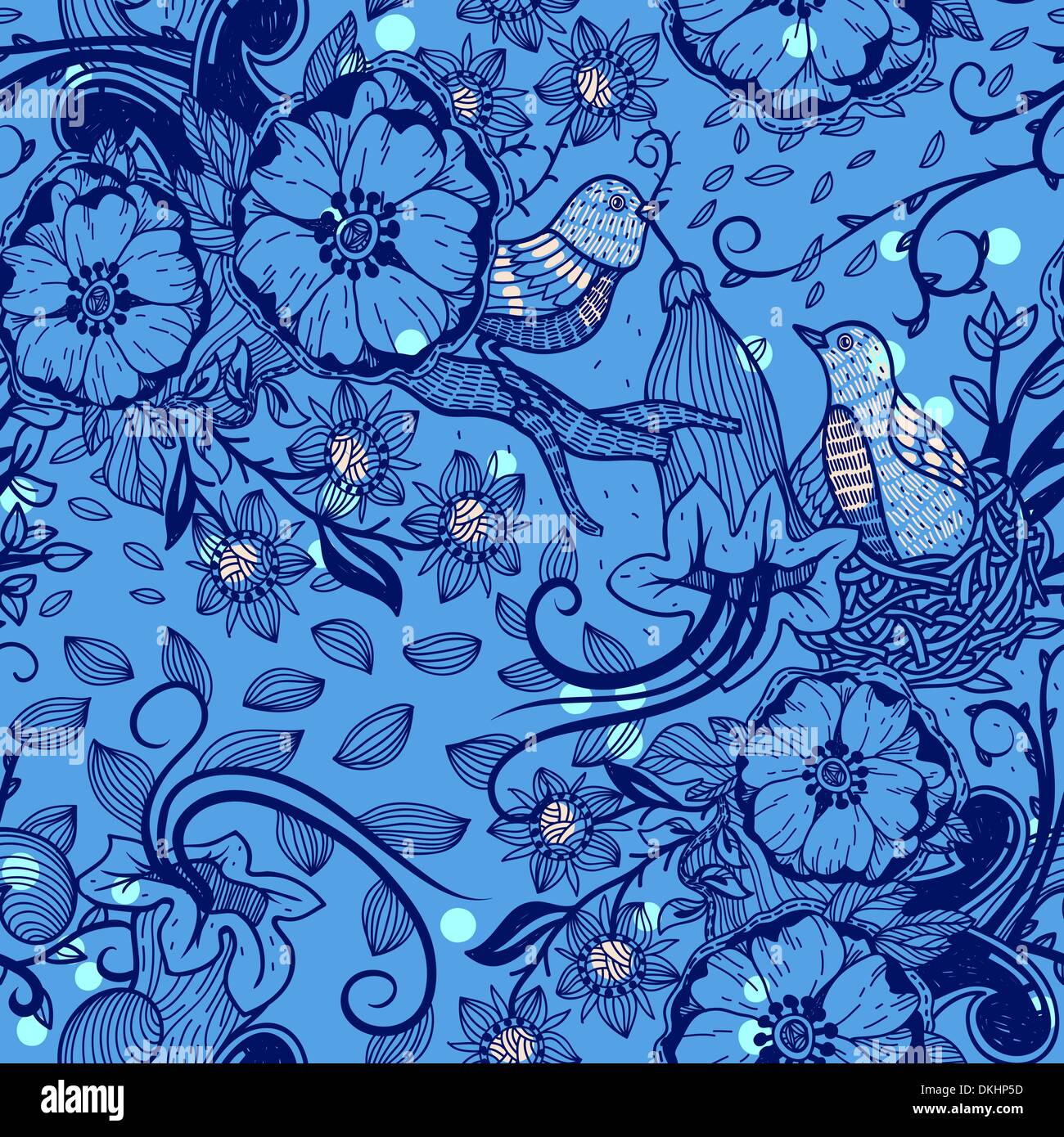 vector floral seamless pattern Stock Vector Image & Art - Alamy