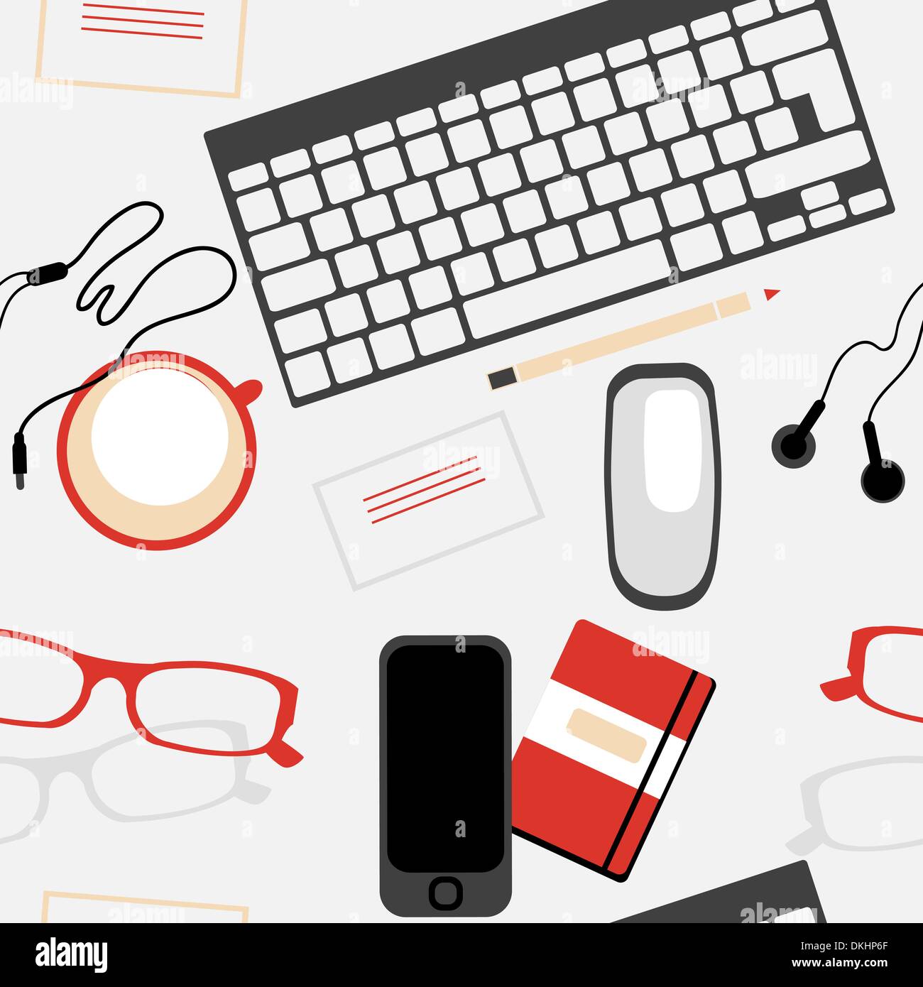 vector seamless pattern with web designer tools Stock Vector