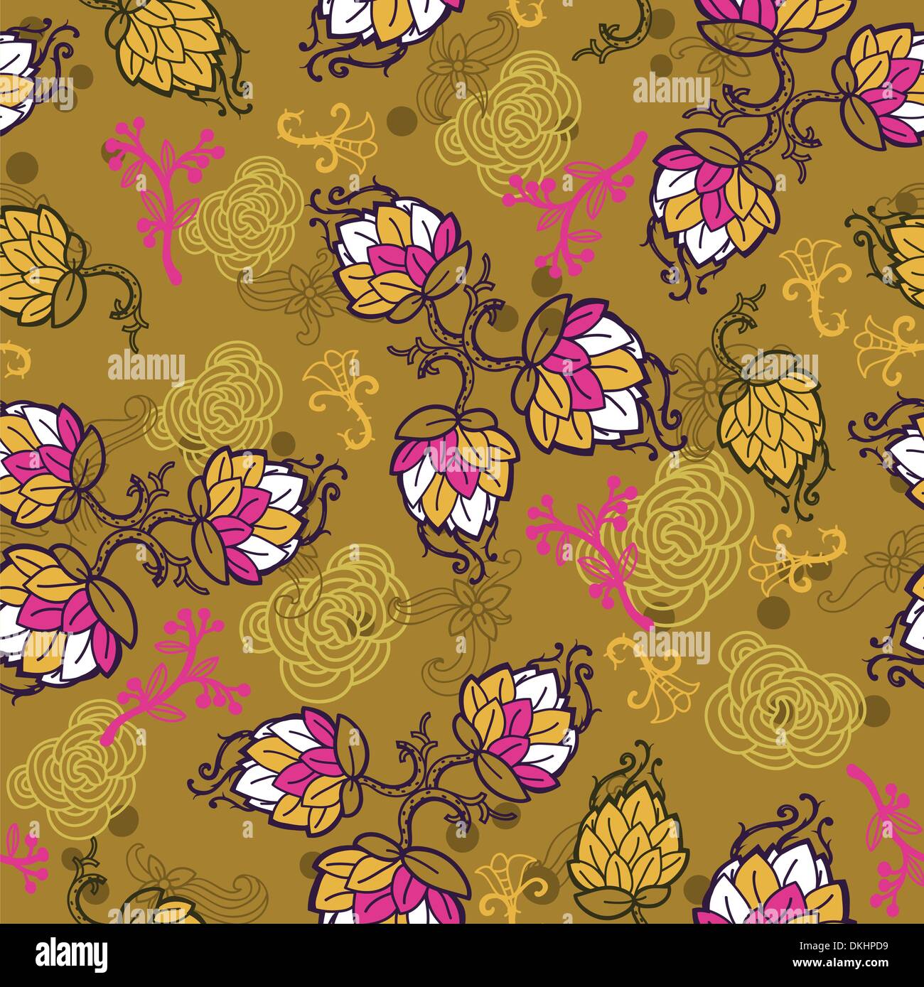vector floral seamless pattern Stock Vector Image & Art - Alamy