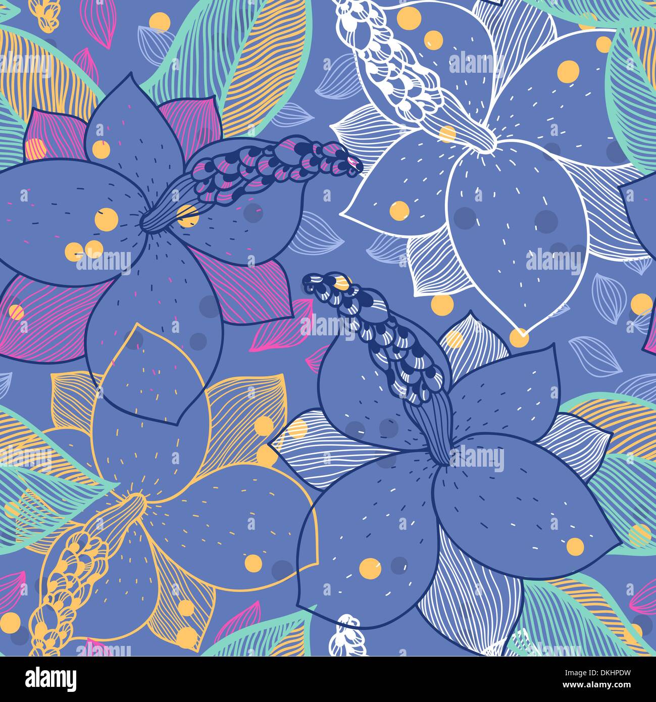 vector floral seamless pattern Stock Vector Image & Art - Alamy