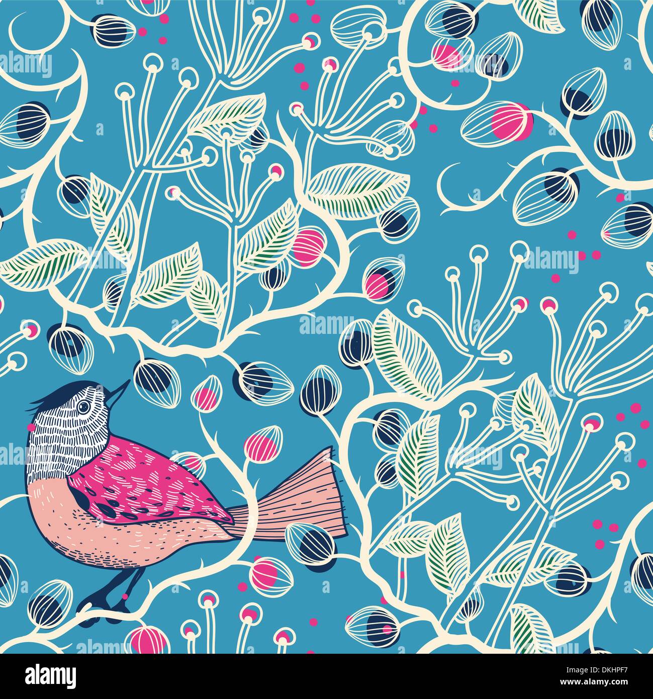 vector floral seamless pattern Stock Vector Image & Art - Alamy
