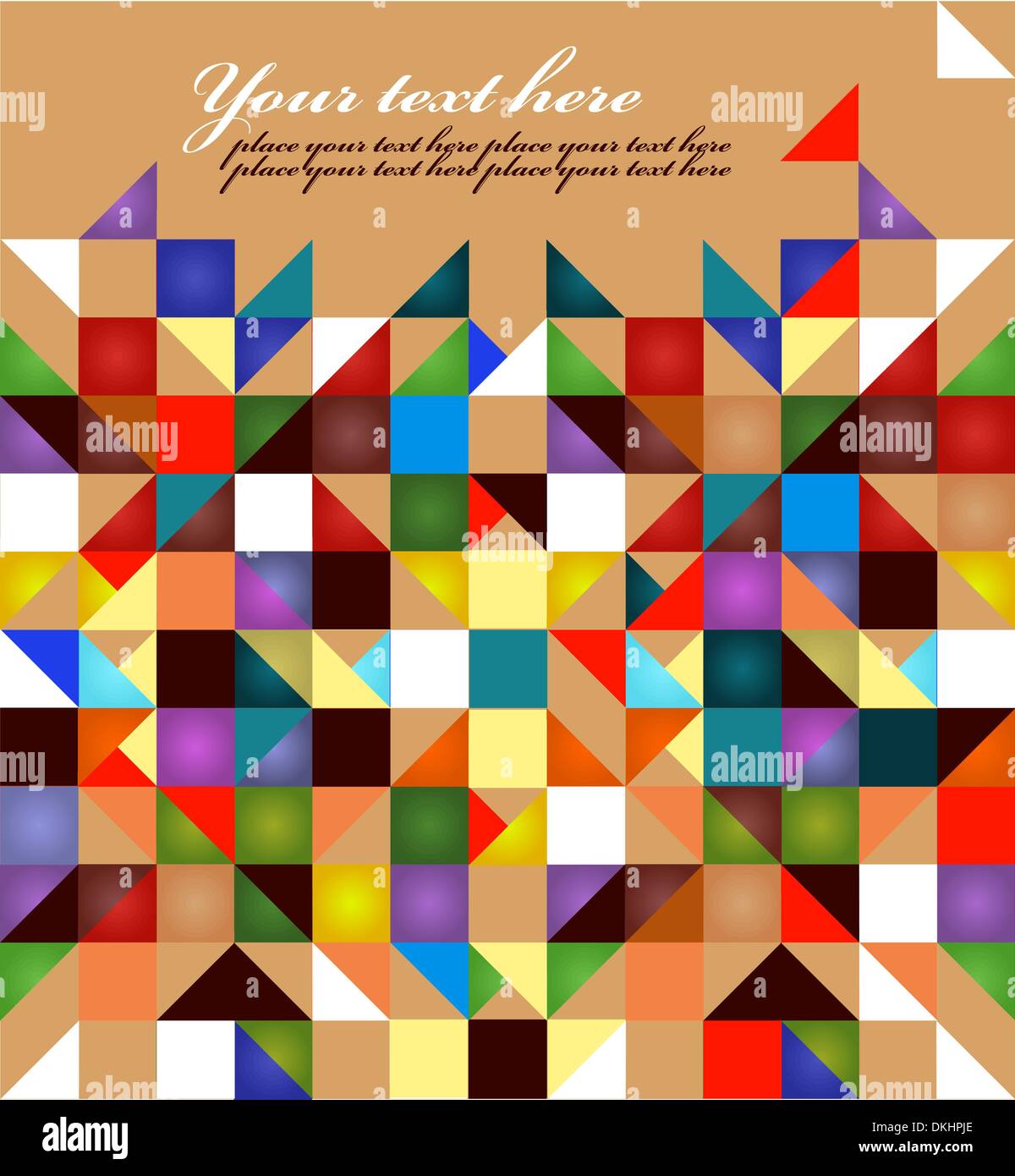 abstract vector background with a multicolored  mosaic Stock Vector