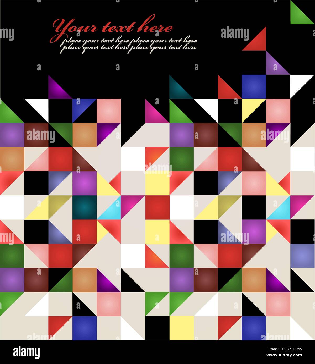 abstract vector background with a multicolored  mosaic Stock Vector