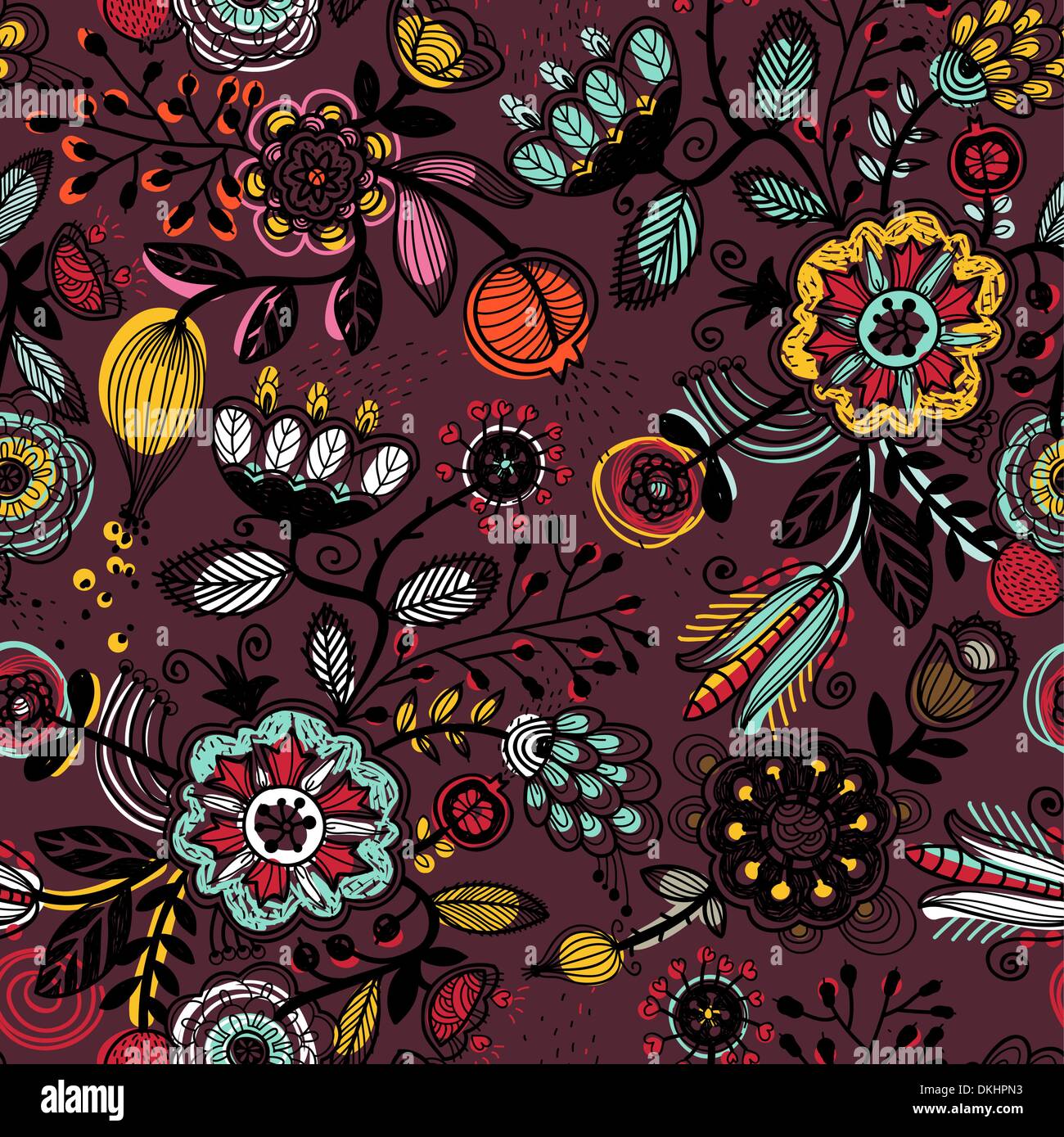 vector floral seamless texture Stock Vector Image & Art - Alamy