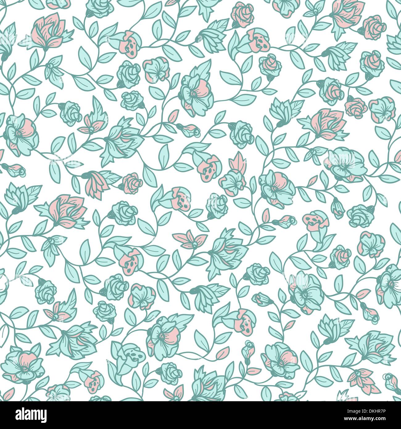 vector floral seamless pattern Stock Vector Image & Art - Alamy