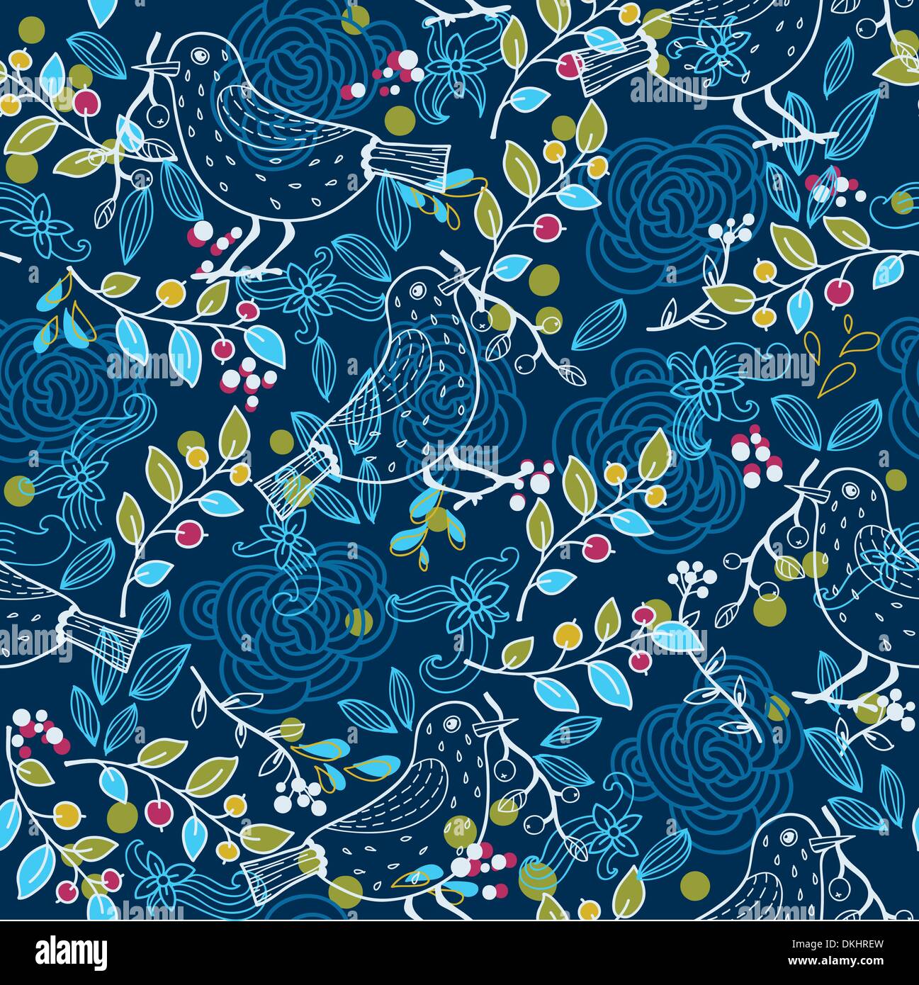 vector floral seamless pattern Stock Vector Image & Art - Alamy