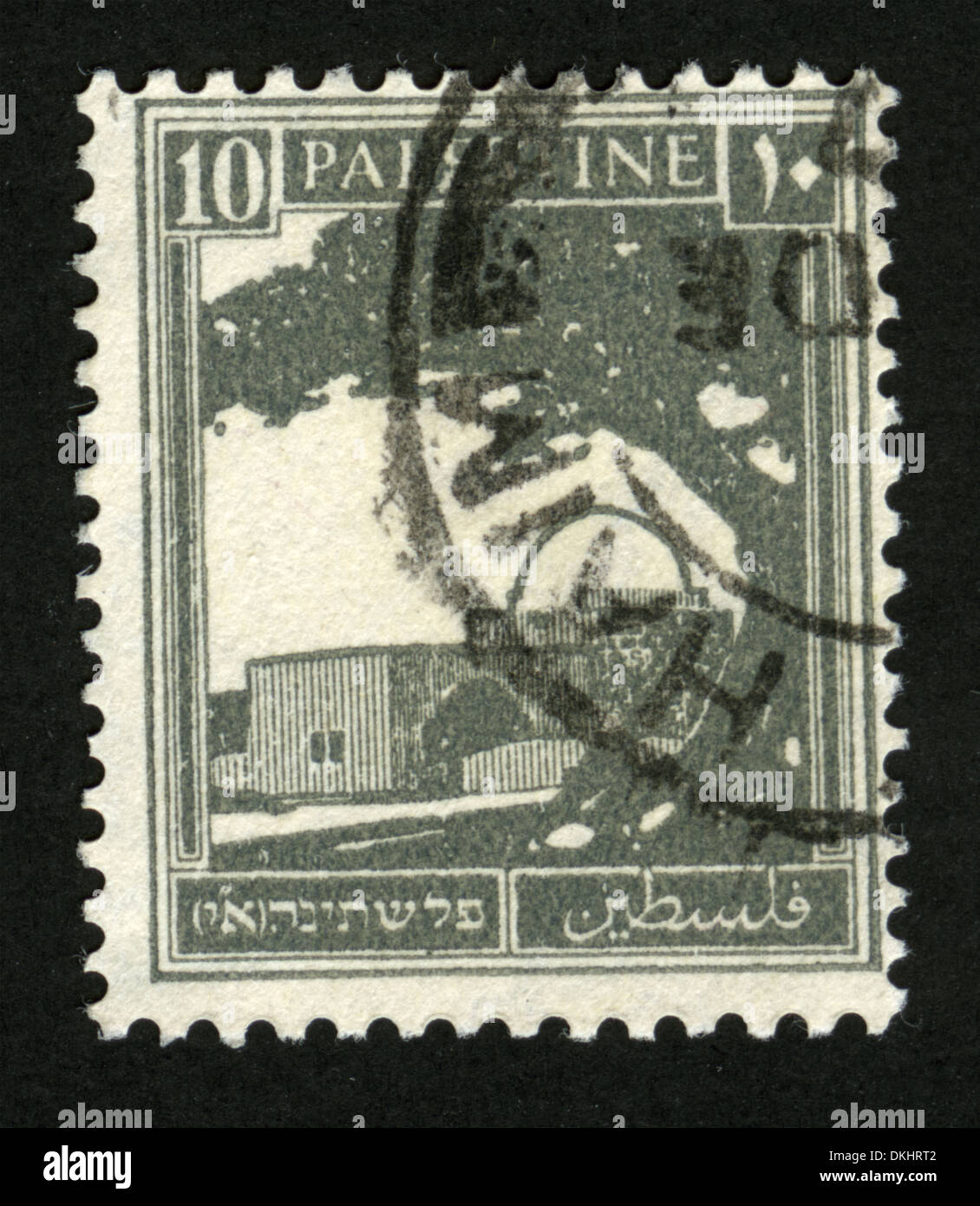 Palestine,post mark, stamp, post stamp, Palestine stamp, tree,Temple