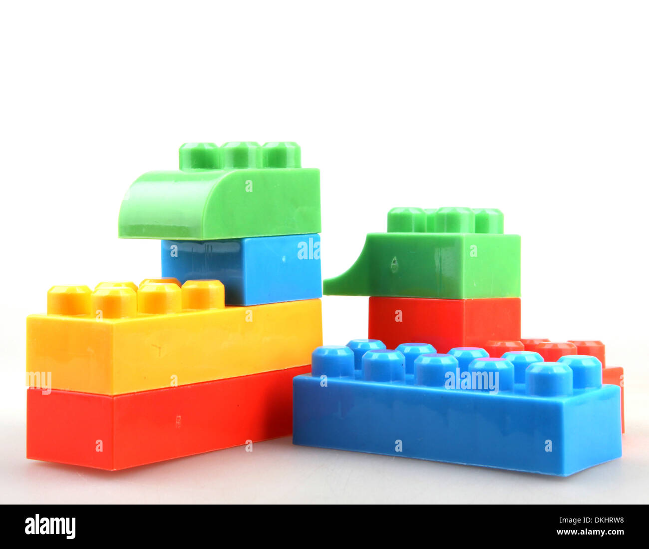 Plastic Building Blocks Stock Photo Alamy