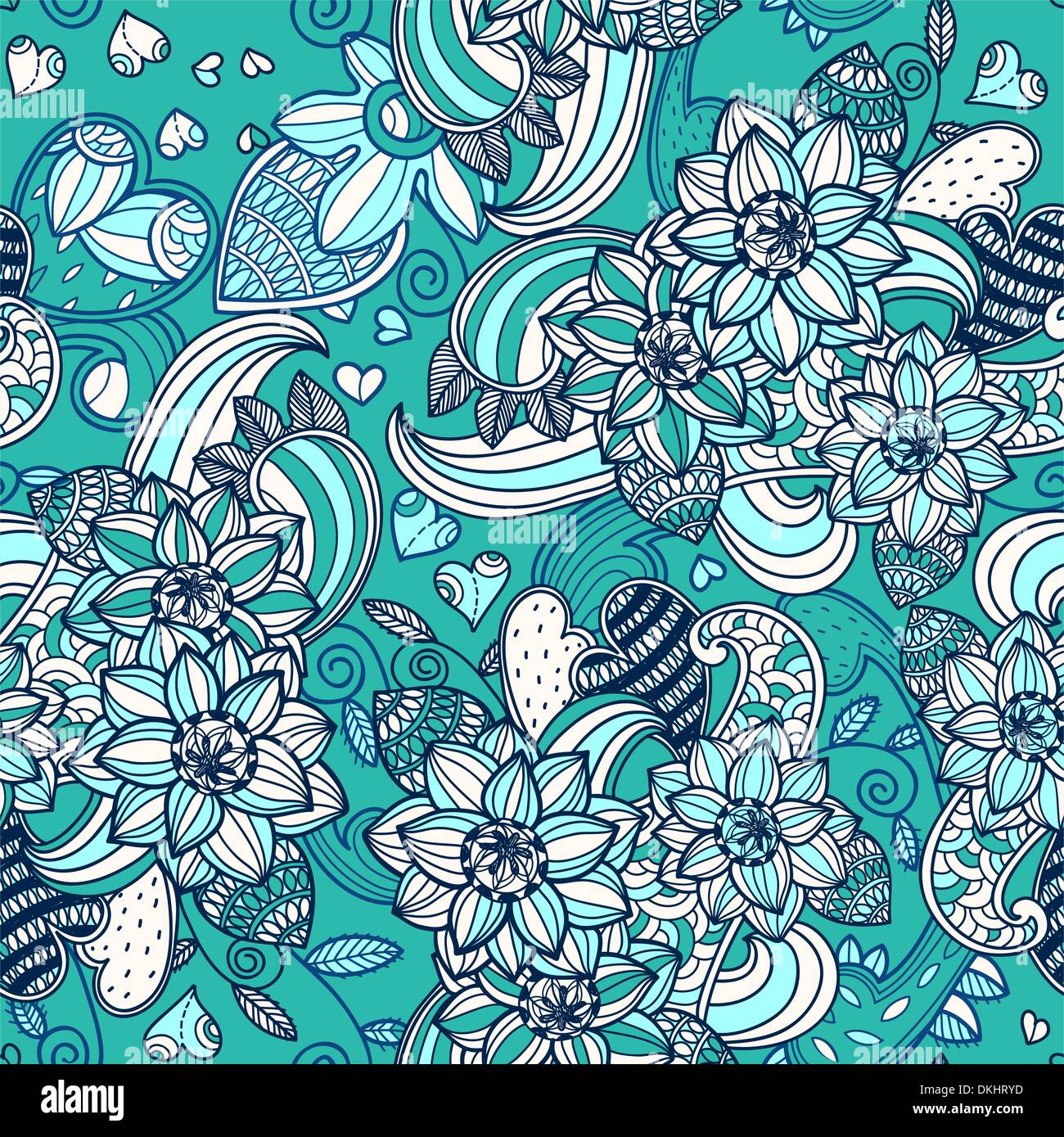 vector floral seamless pattern Stock Vector Image & Art - Alamy