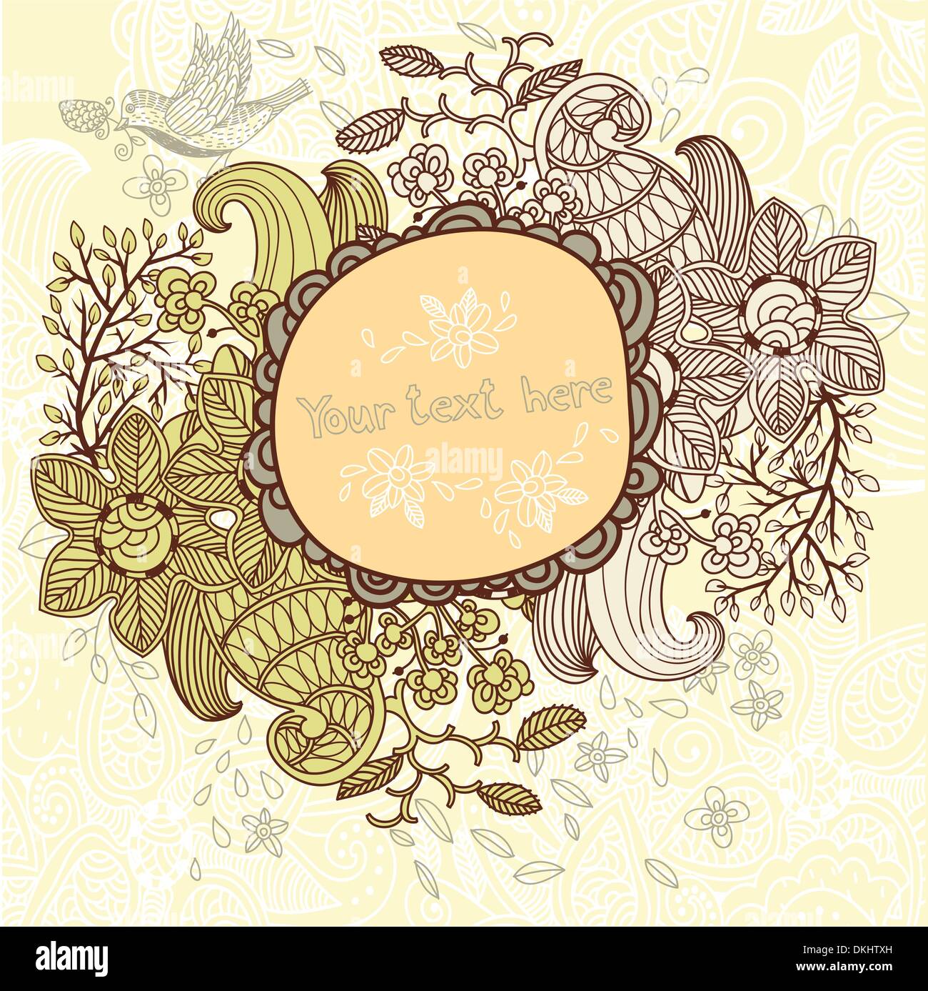 vector floral frame Stock Vector Image & Art - Alamy