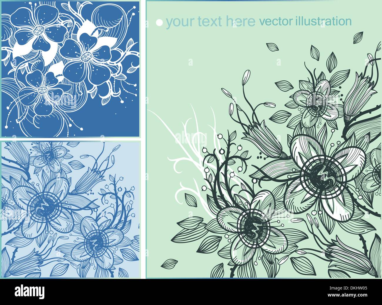 vector floral set Stock Vector Image & Art - Alamy