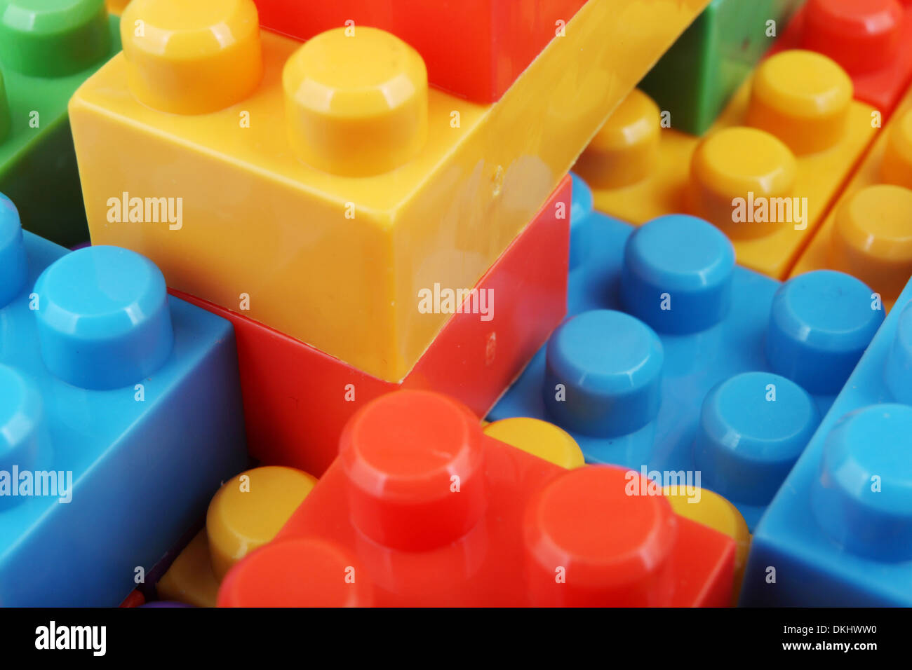 Plastic Building Blocks Stock Photo Alamy