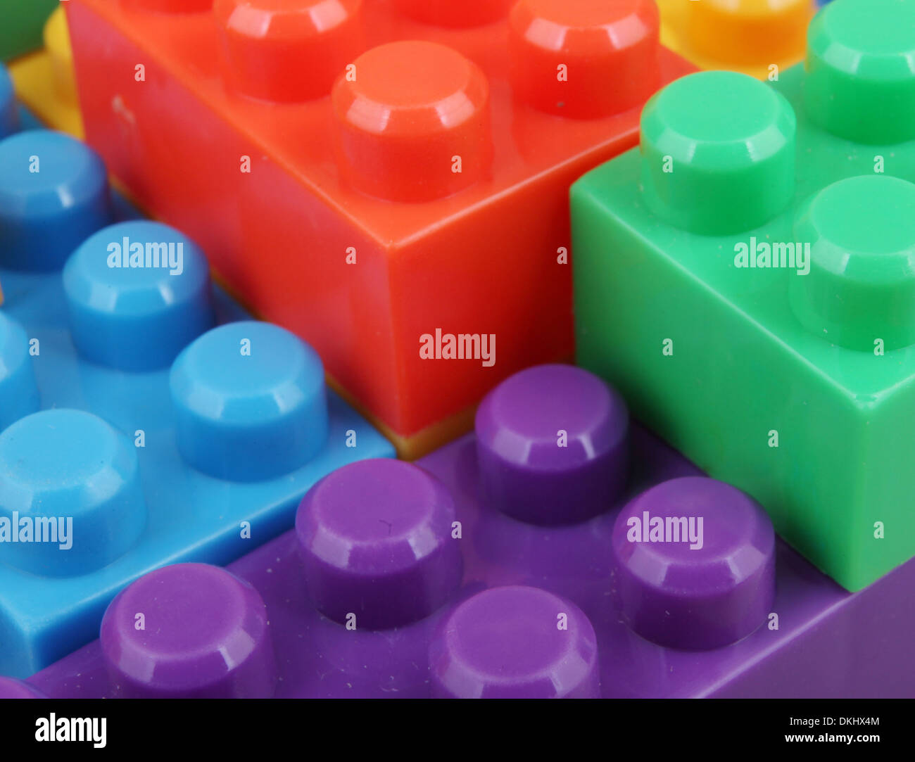 Plastic Building Blocks Stock Photo Alamy