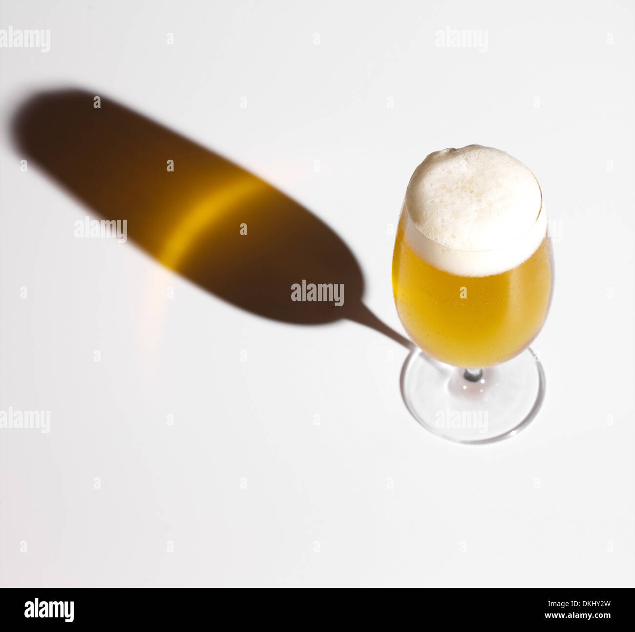 glass of beer with shadow Stock Photo Alamy