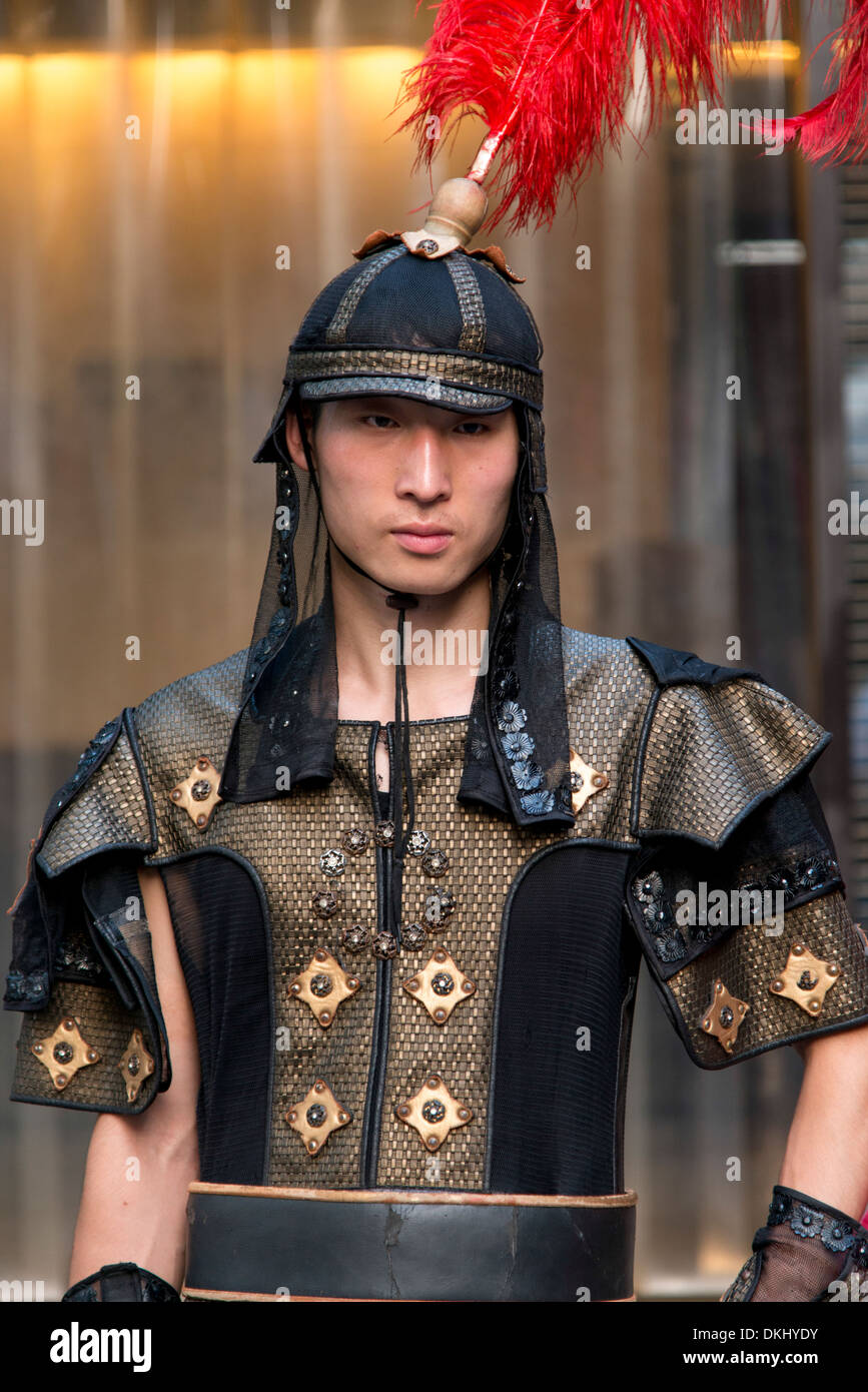 Chinese soldier wearing armor, Xi'an, Shaanxi, China Stock Photo Alamy