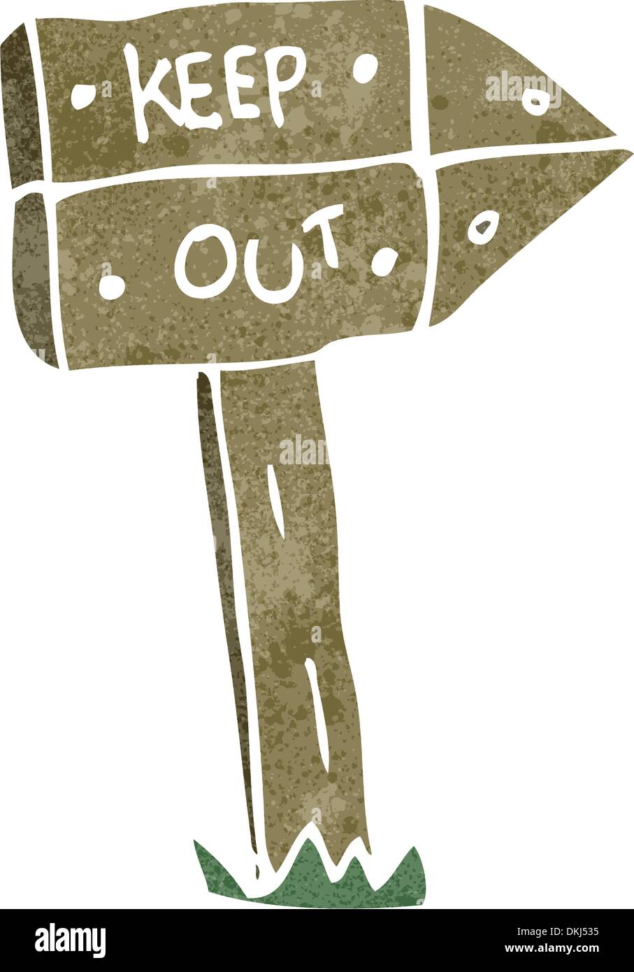 Keep out sign retro Stock Vector Images - Alamy