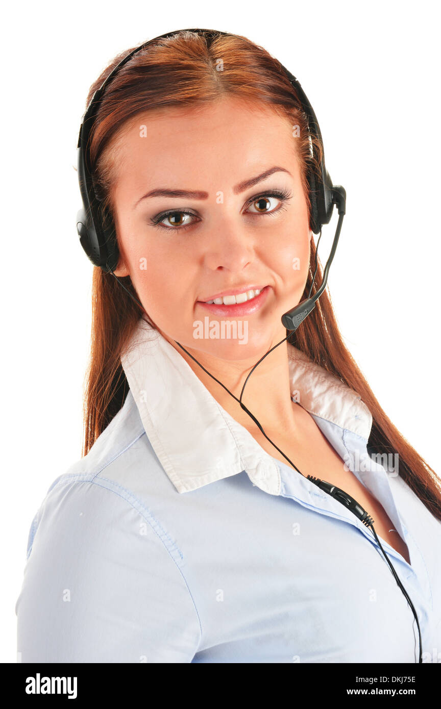 Call center operator. Customer support. Help desk Stock Photo Alamy