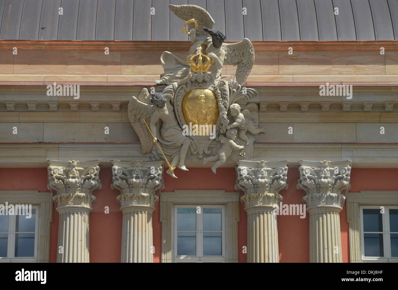 Detail, Neuer Landtag, Alter Markt, Potsdam, Brandenburg, Deutschland Stock Photo