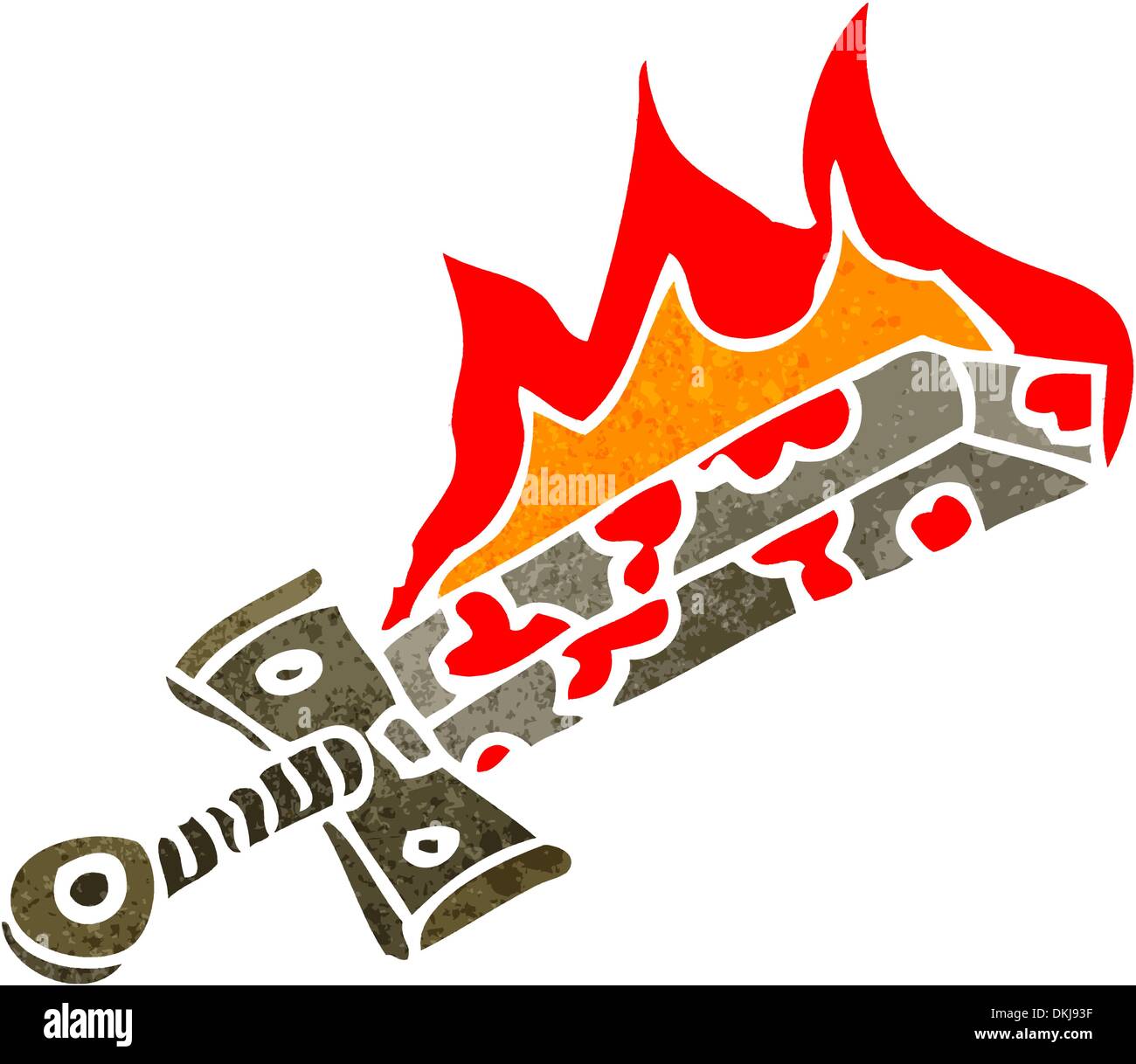 Cartoon flaming sword Cut Out Stock Images & Pictures - Alamy