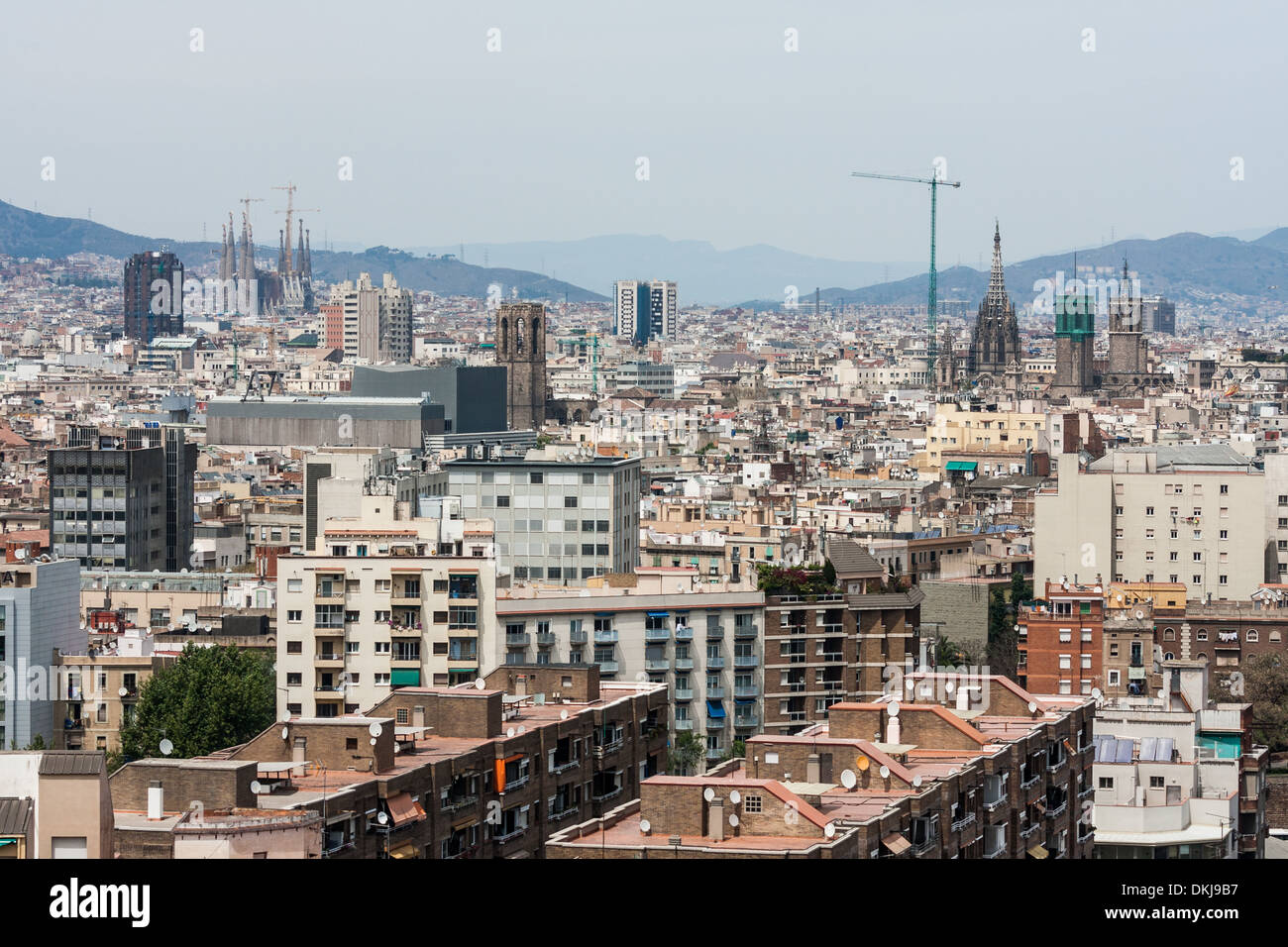 Aerial view of Barcelona, Spain Stock Photo - Alamy