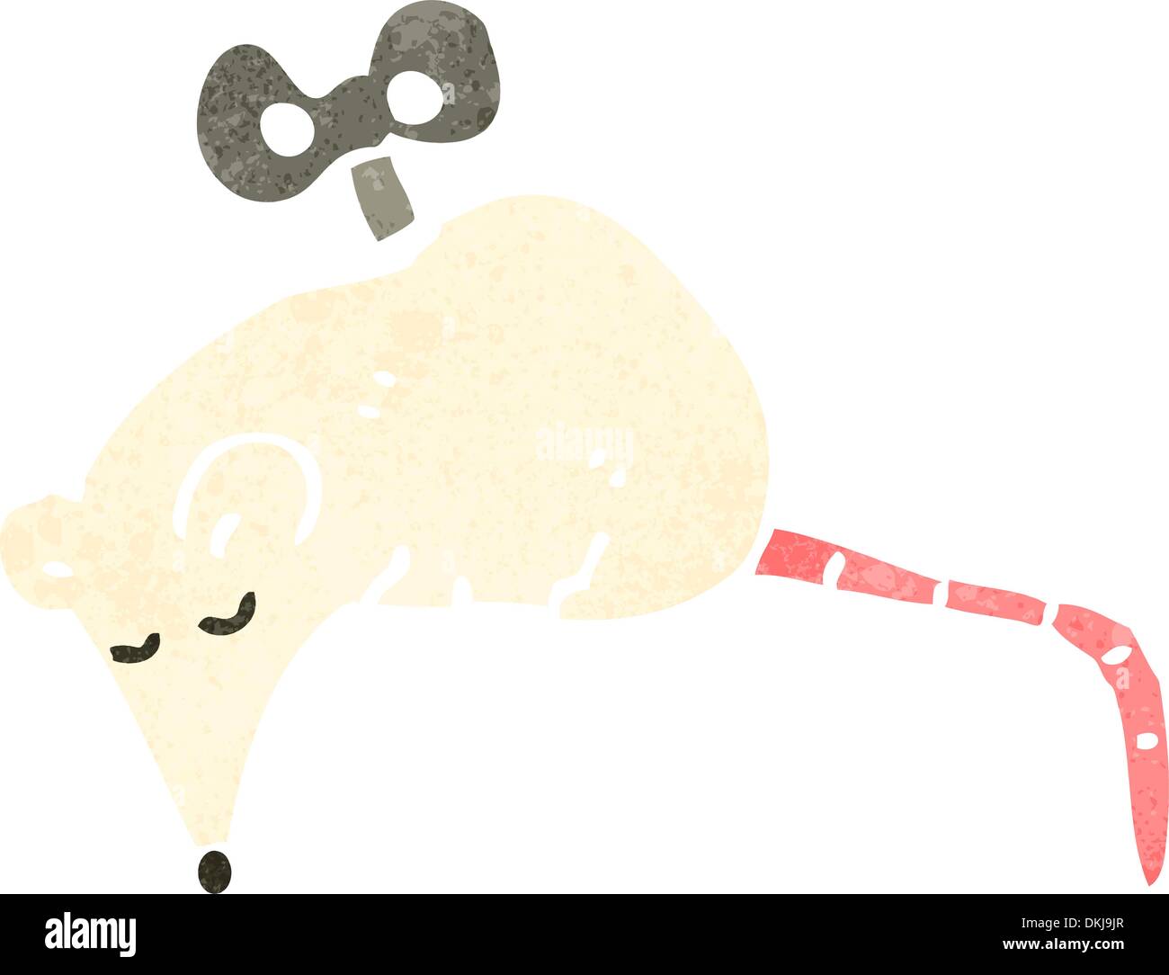 Retro cartoon with texture. Isolated on White. Stock Vector