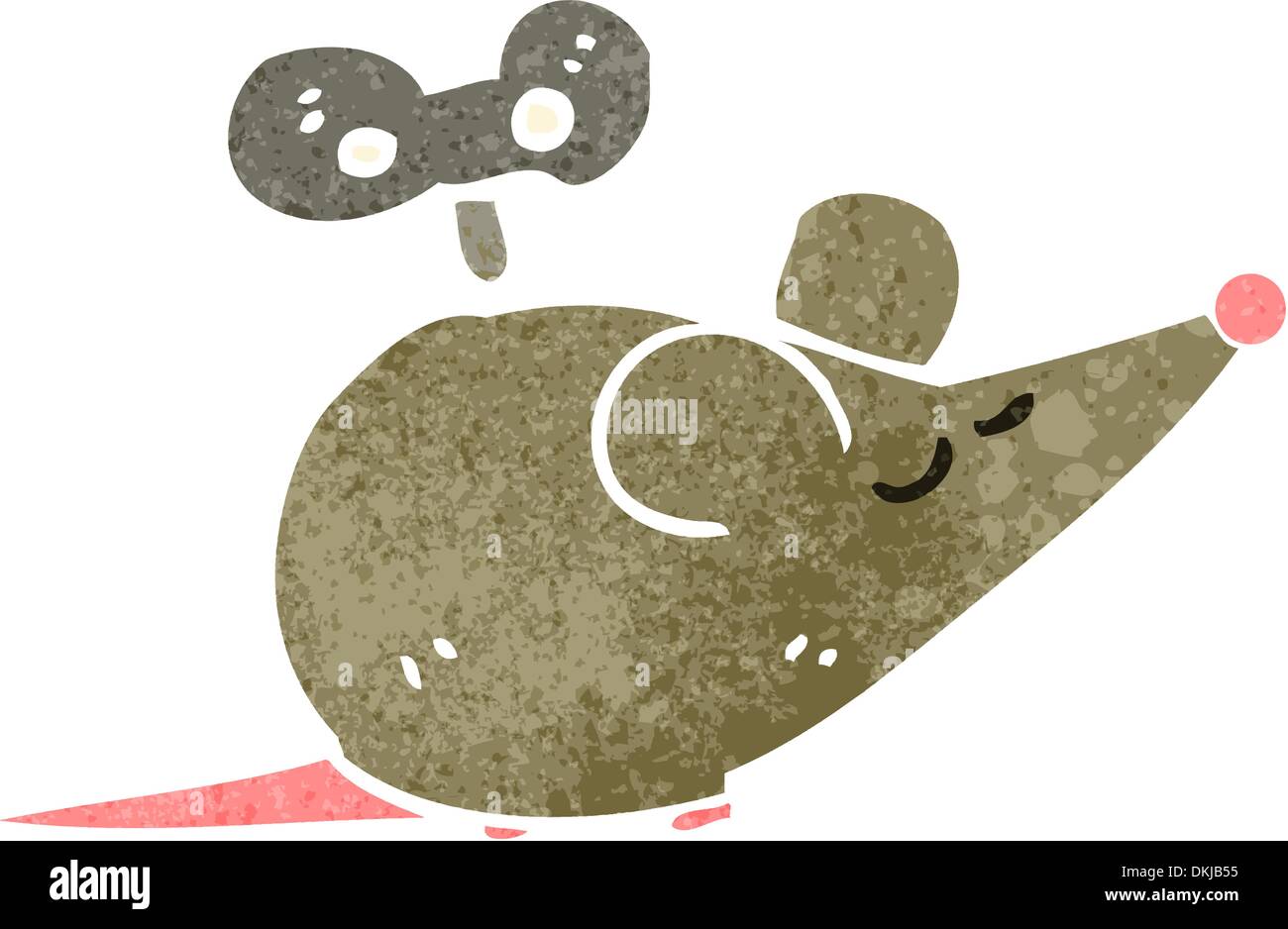 Retro cartoon with texture. Isolated on White. Stock Vector