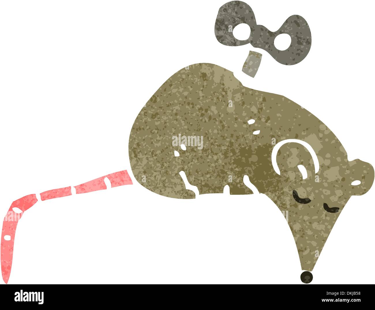 Retro cartoon with texture. Isolated on White. Stock Vector