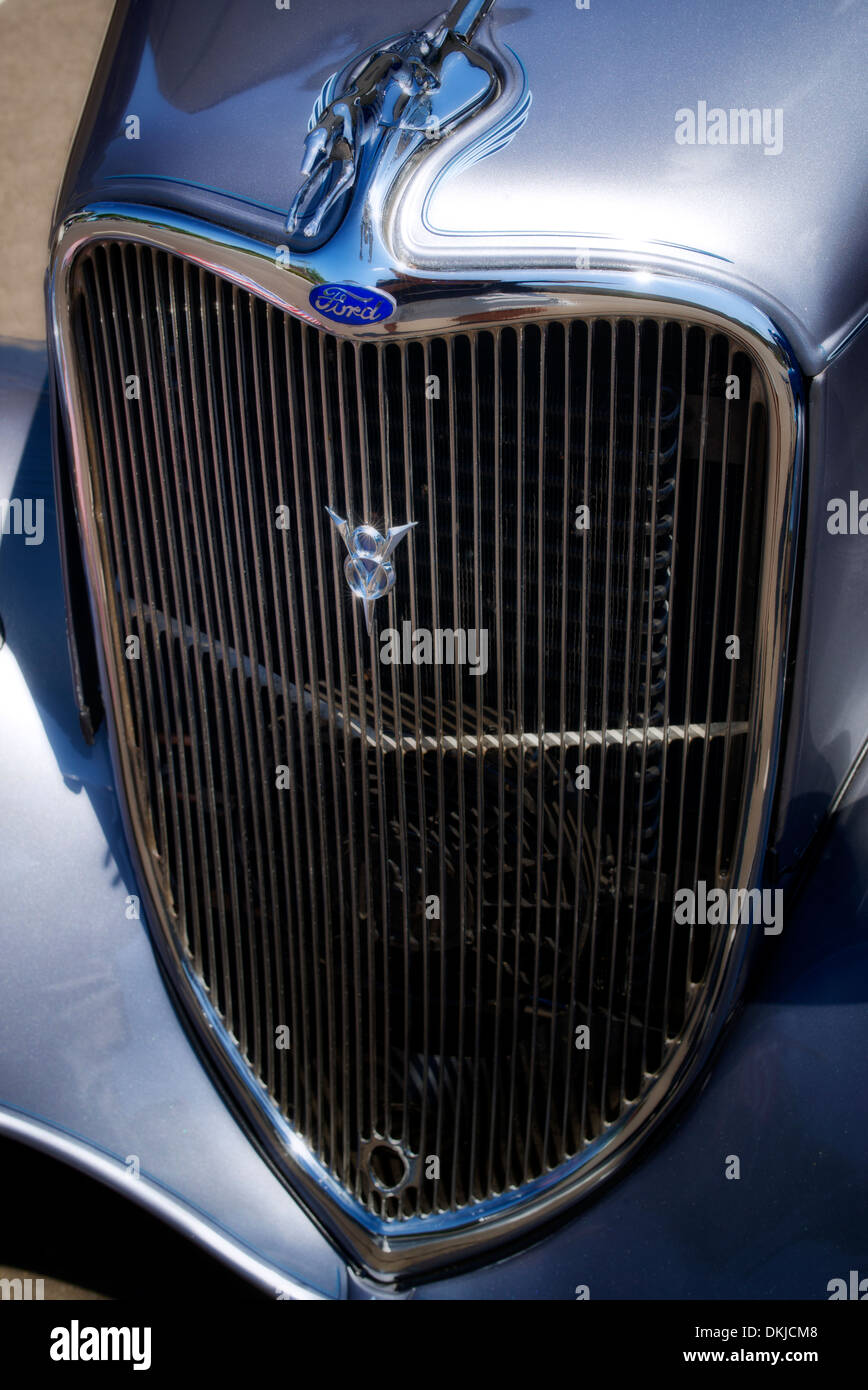 Close up of grill. 1933 Ford. Wilsonville, Oregon Stock Photo
