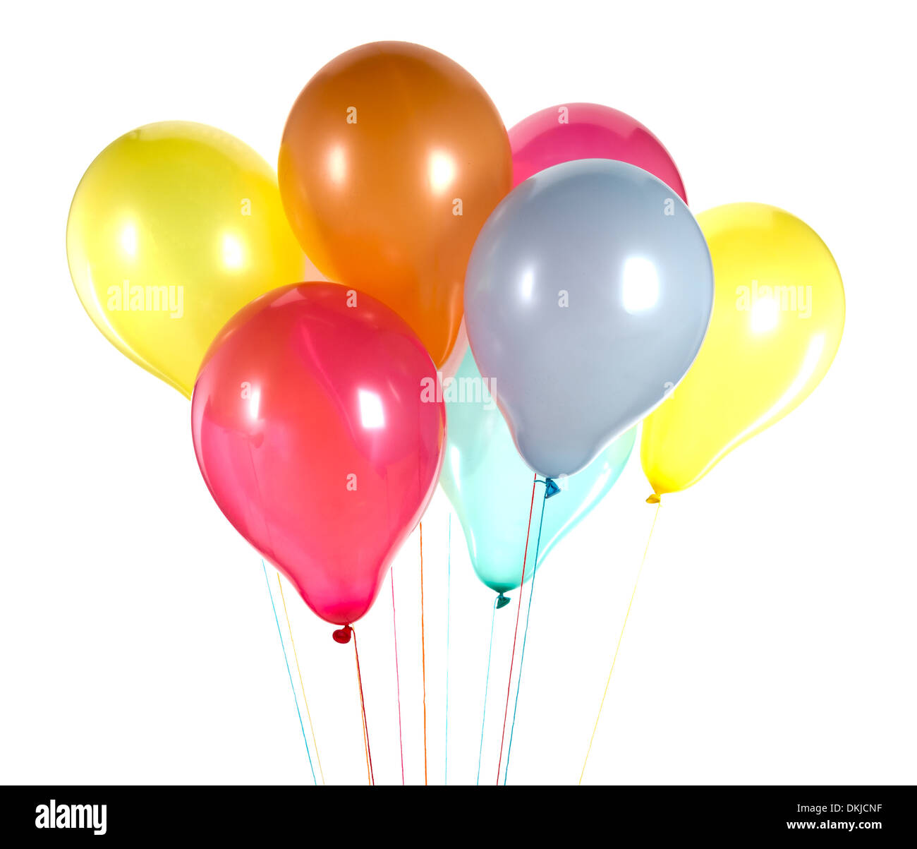 colorful balloons isolated on white Stock Photo - Alamy