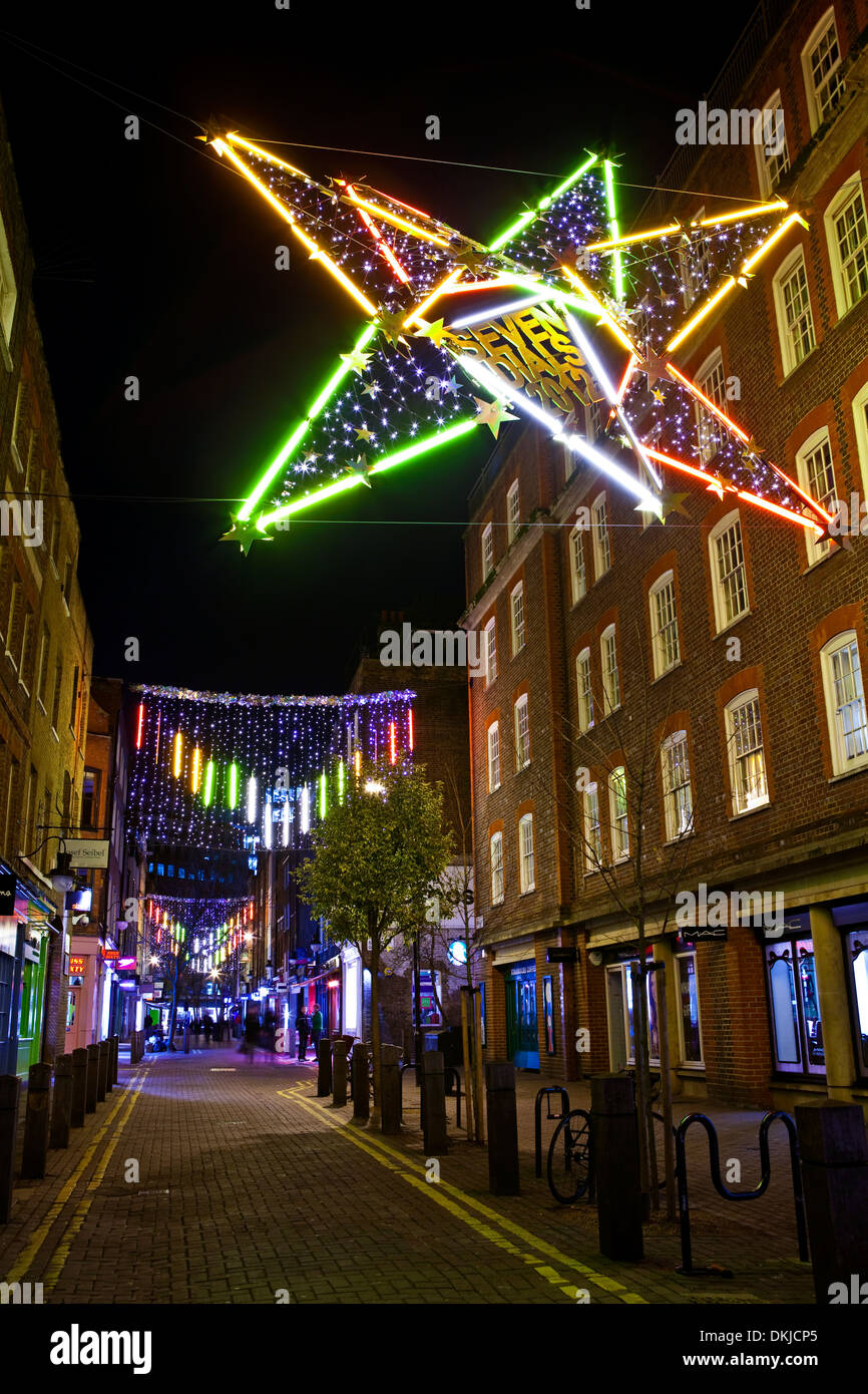 The fantastic Christmas lights in the Seven Dials district in London