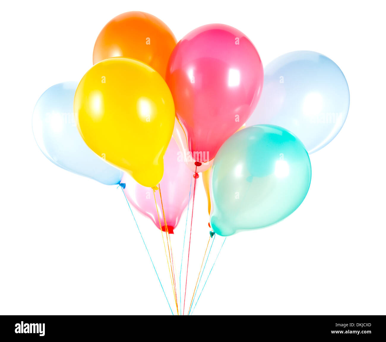 colorful balloons isolated on white Stock Photo - Alamy